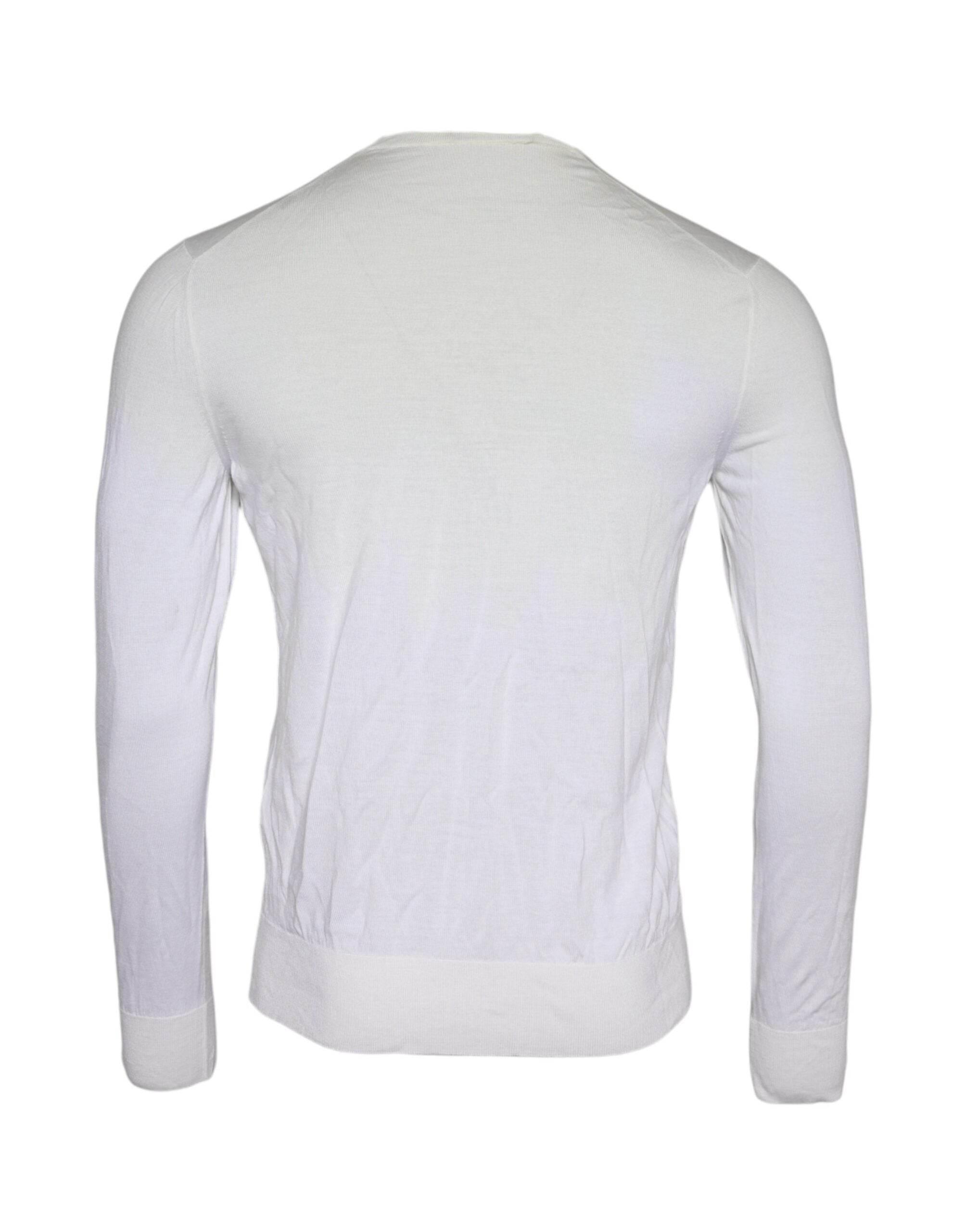 Dolce & Gabbana Off White Wool Turtle Neck Pullover Sweater - Hilstor