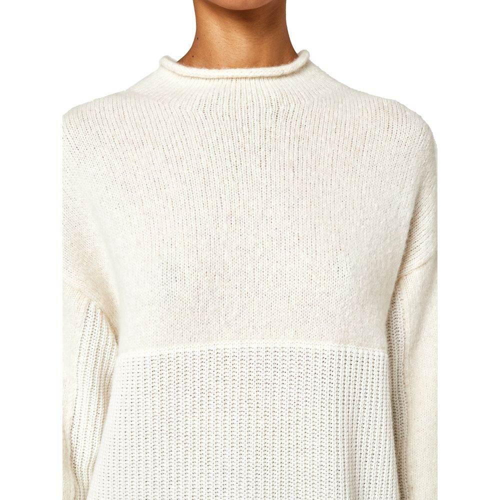 Alpha Studio White Recycled Wool Women Sweater - Hilstor