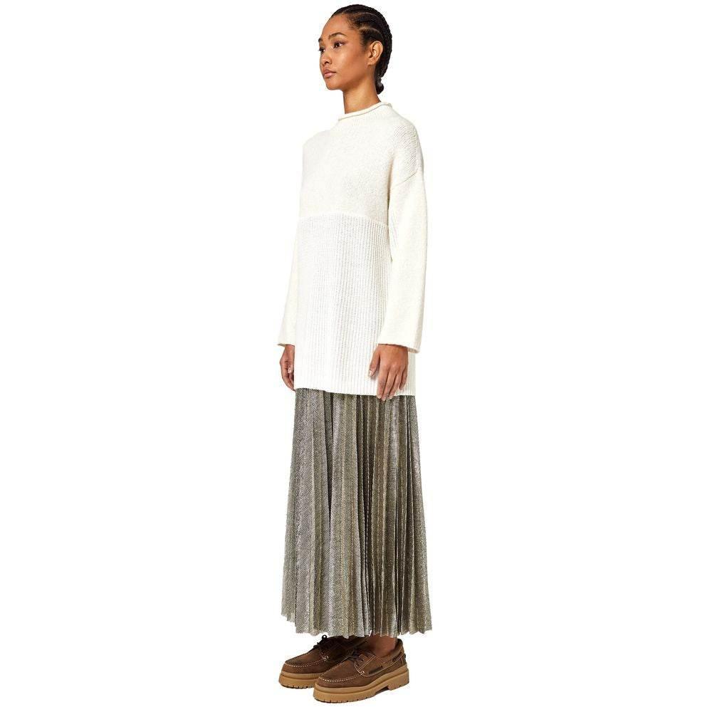 Alpha Studio White Recycled Wool Women Sweater - Hilstor