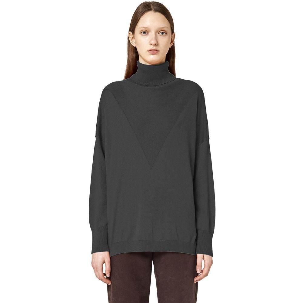 Alpha Studio Gray Silk Sweater - Hilstor