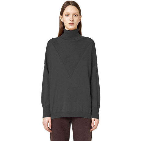 Alpha Studio Gray Silk Sweater - Hilstor