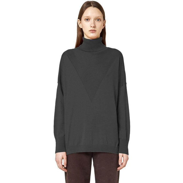 Alpha Studio Gray Silk Sweater - Hilstor
