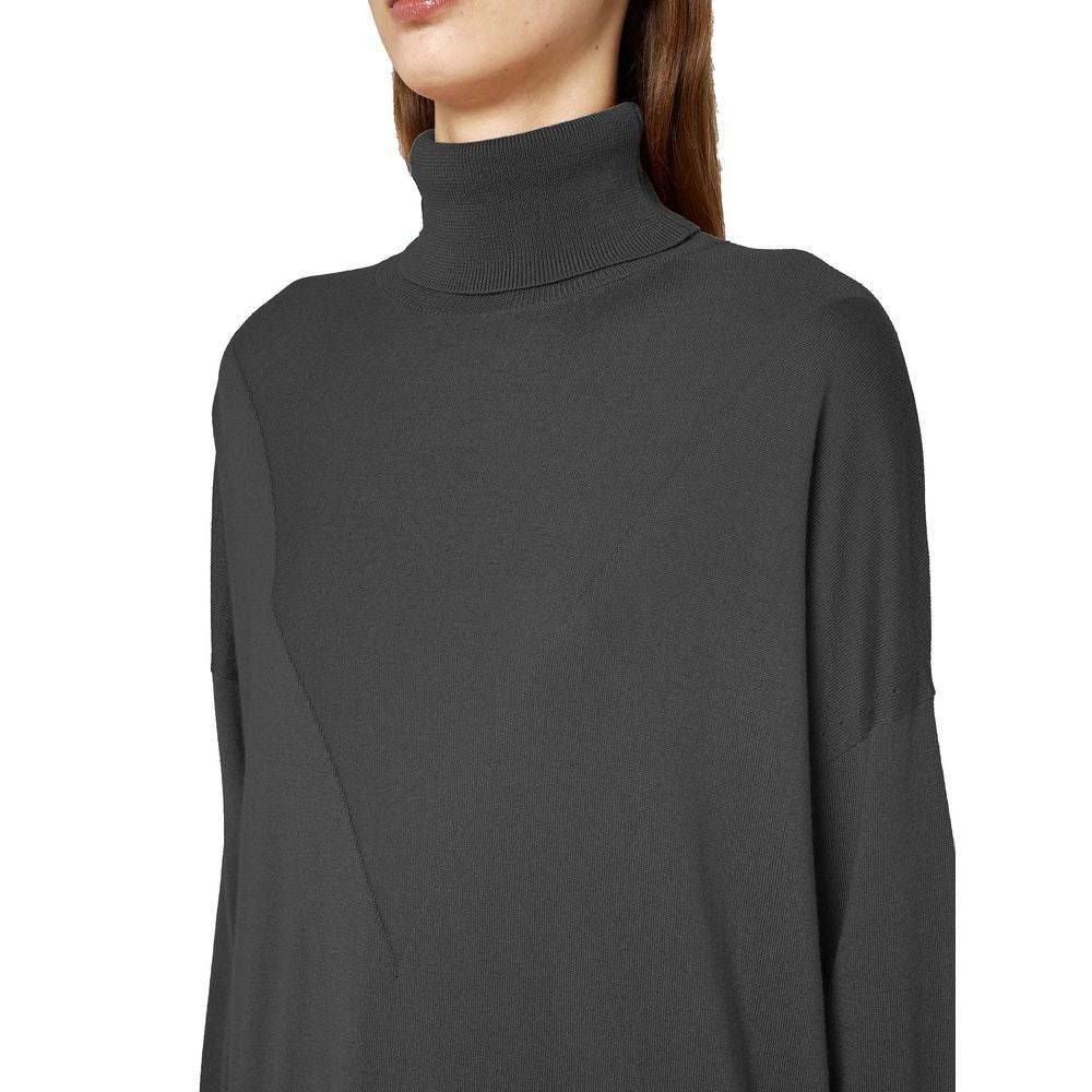 Alpha Studio Gray Silk Sweater - Hilstor