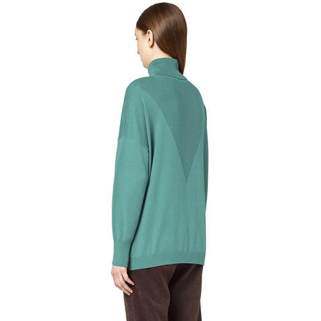 Alpha Studio Green Silk Sweater - Hilstor