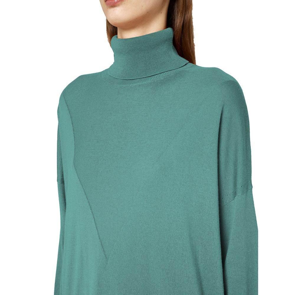 Alpha Studio Green Silk Sweater - Hilstor
