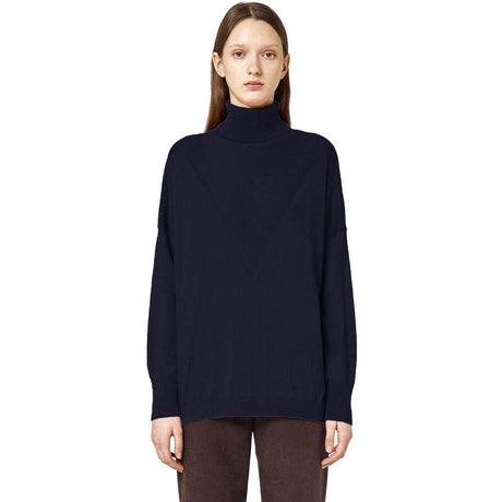 Alpha Studio Blue Silk Sweater - Hilstor