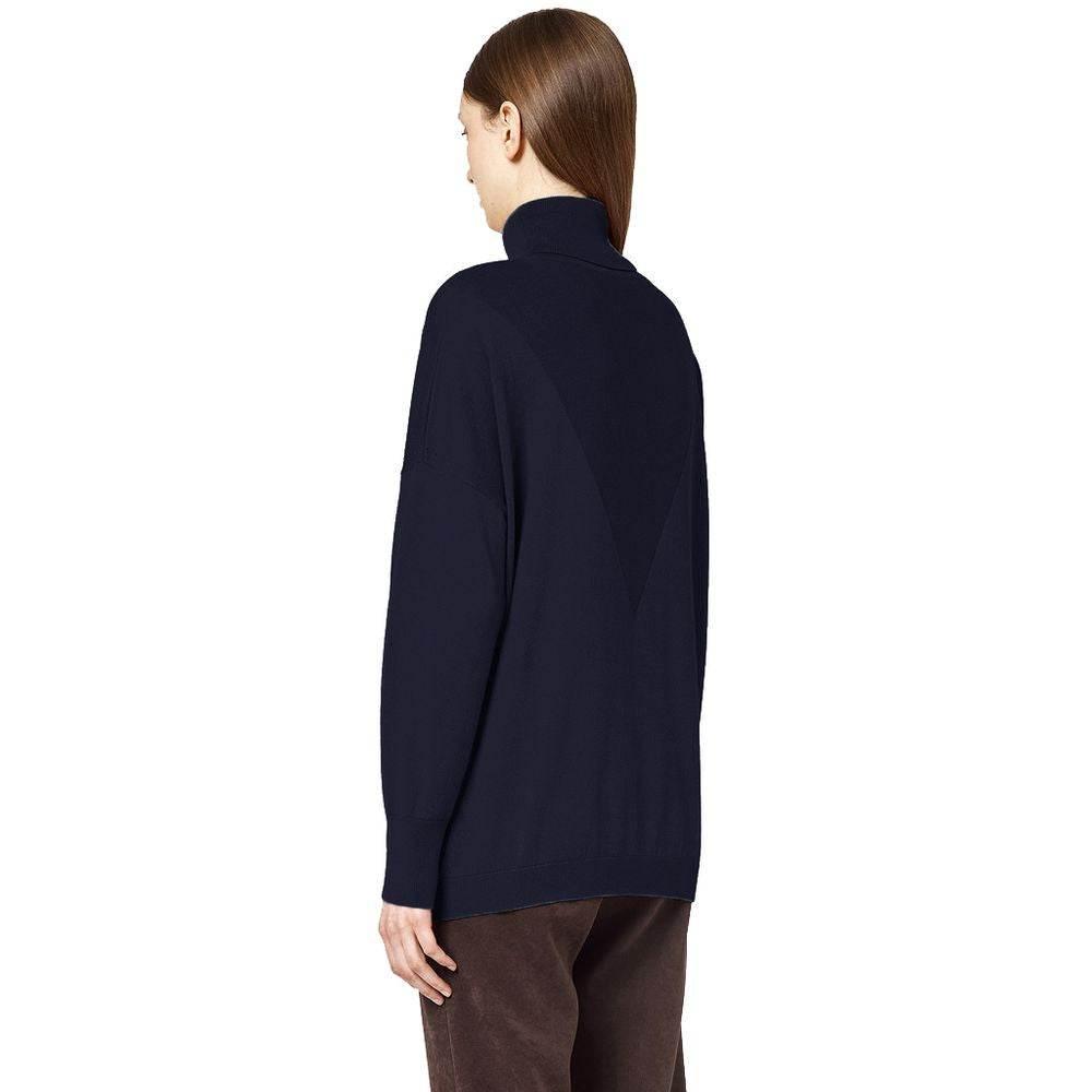 Alpha Studio Blue Silk Sweater - Hilstor