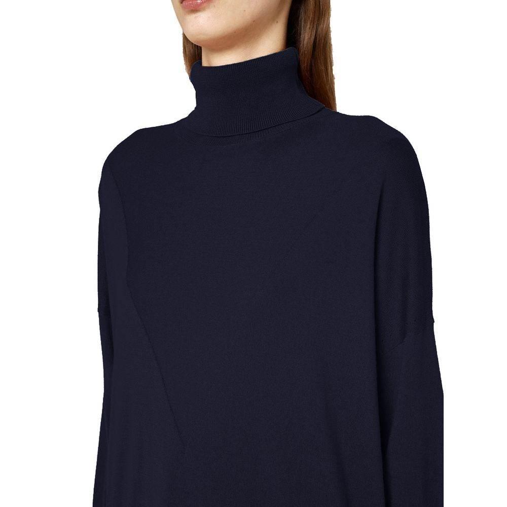Alpha Studio Blue Silk Sweater - Hilstor