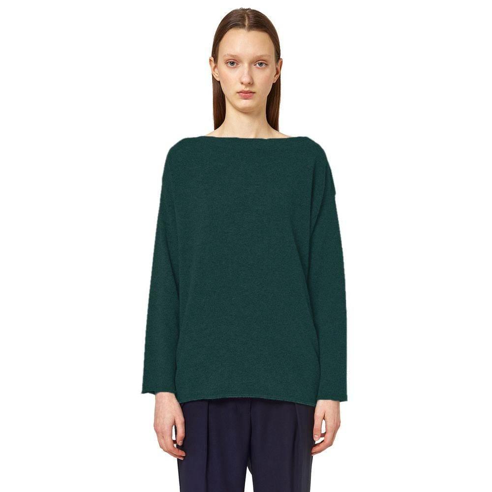 Alpha Studio Green Silk Sweater - Hilstor