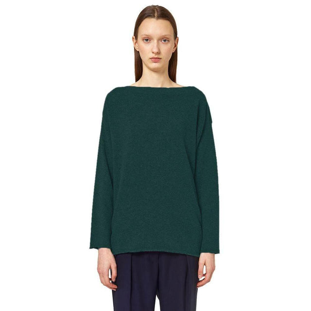 Alpha Studio Green Silk Sweater - Hilstor