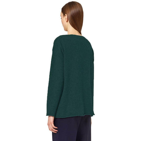 Alpha Studio Green Silk Sweater - Hilstor