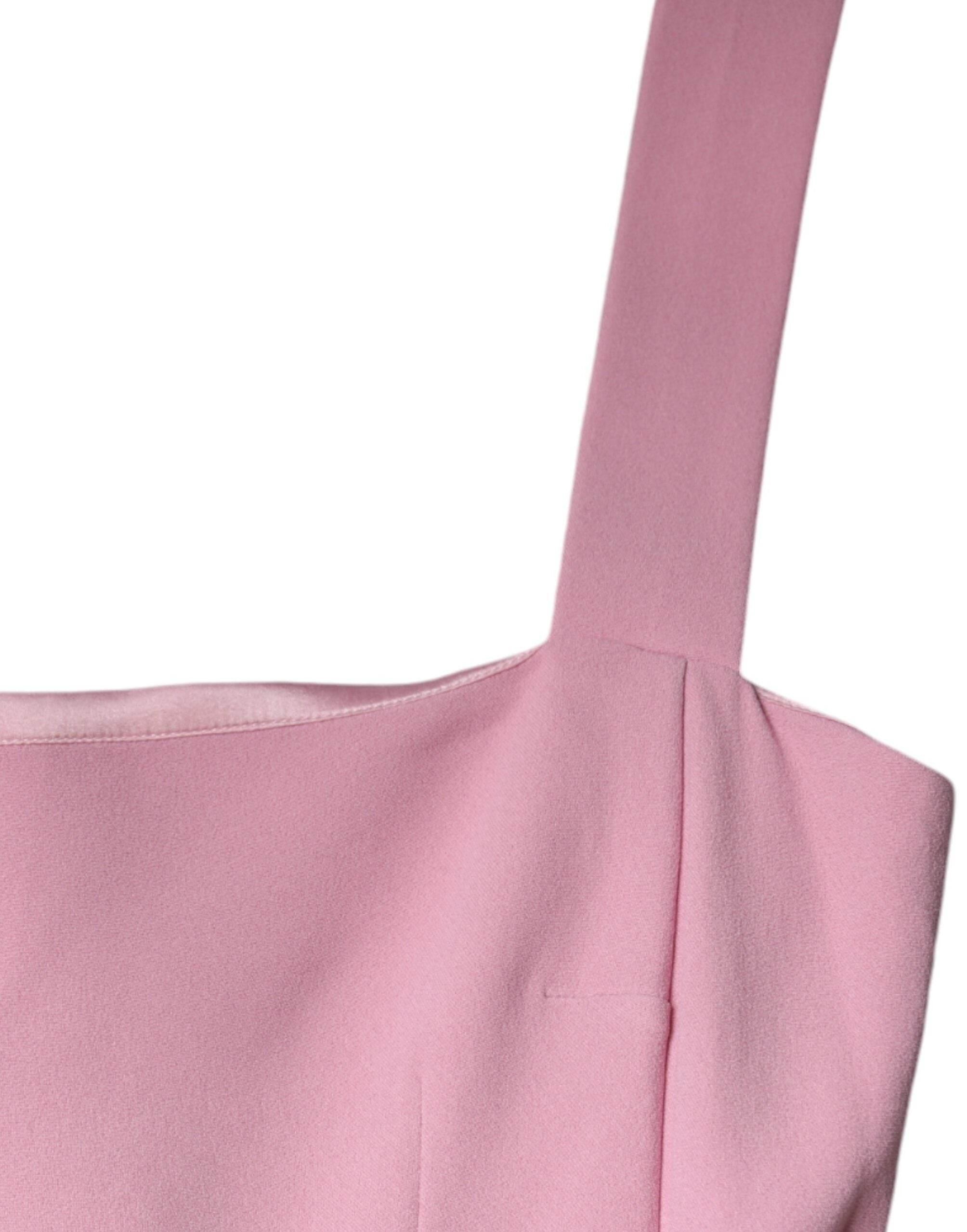 Dolce & Gabbana Pink A-line Flare Viscose Sleeveless Dress - Hilstor
