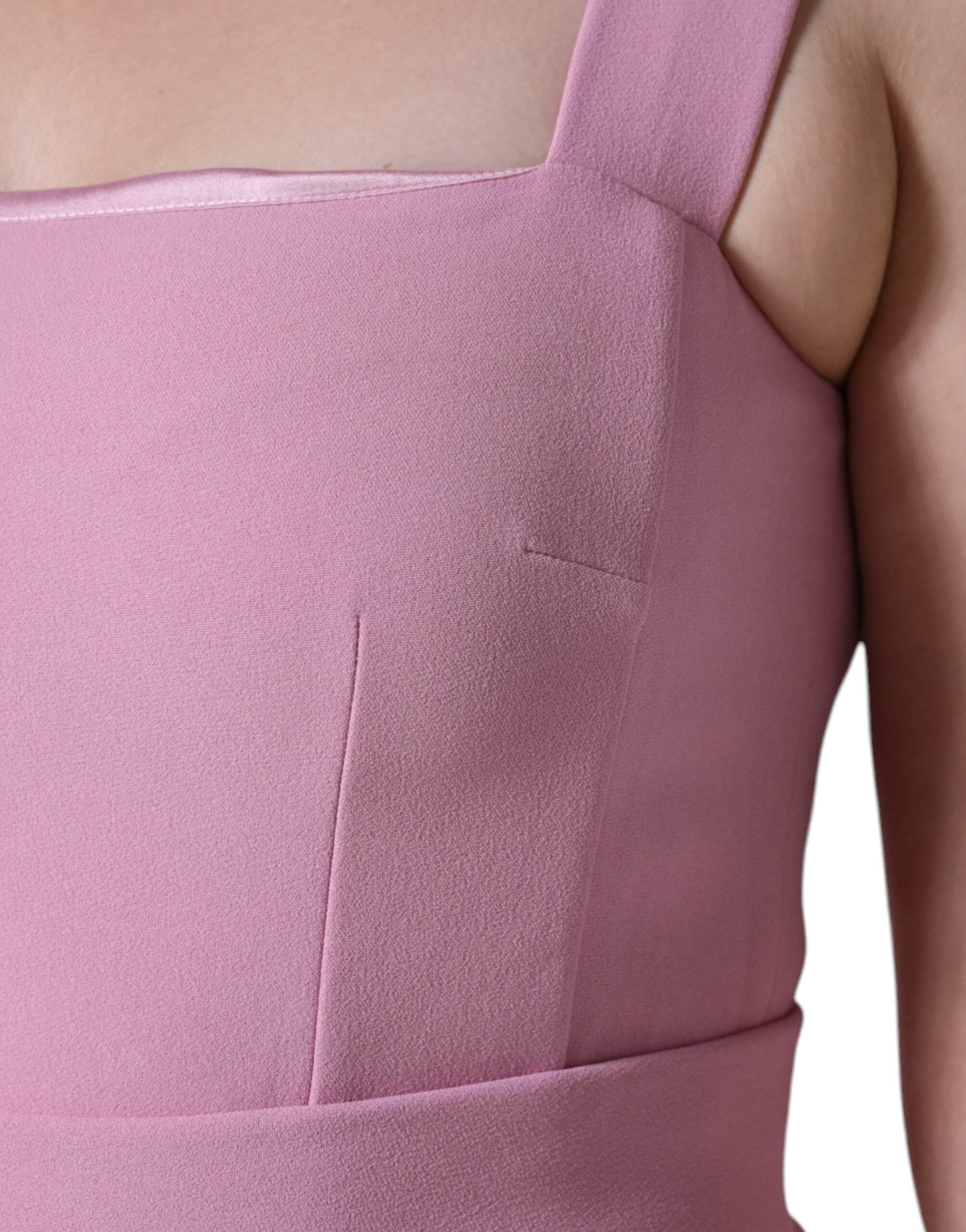 Dolce & Gabbana Pink A-line Flare Viscose Sleeveless Dress - Hilstor