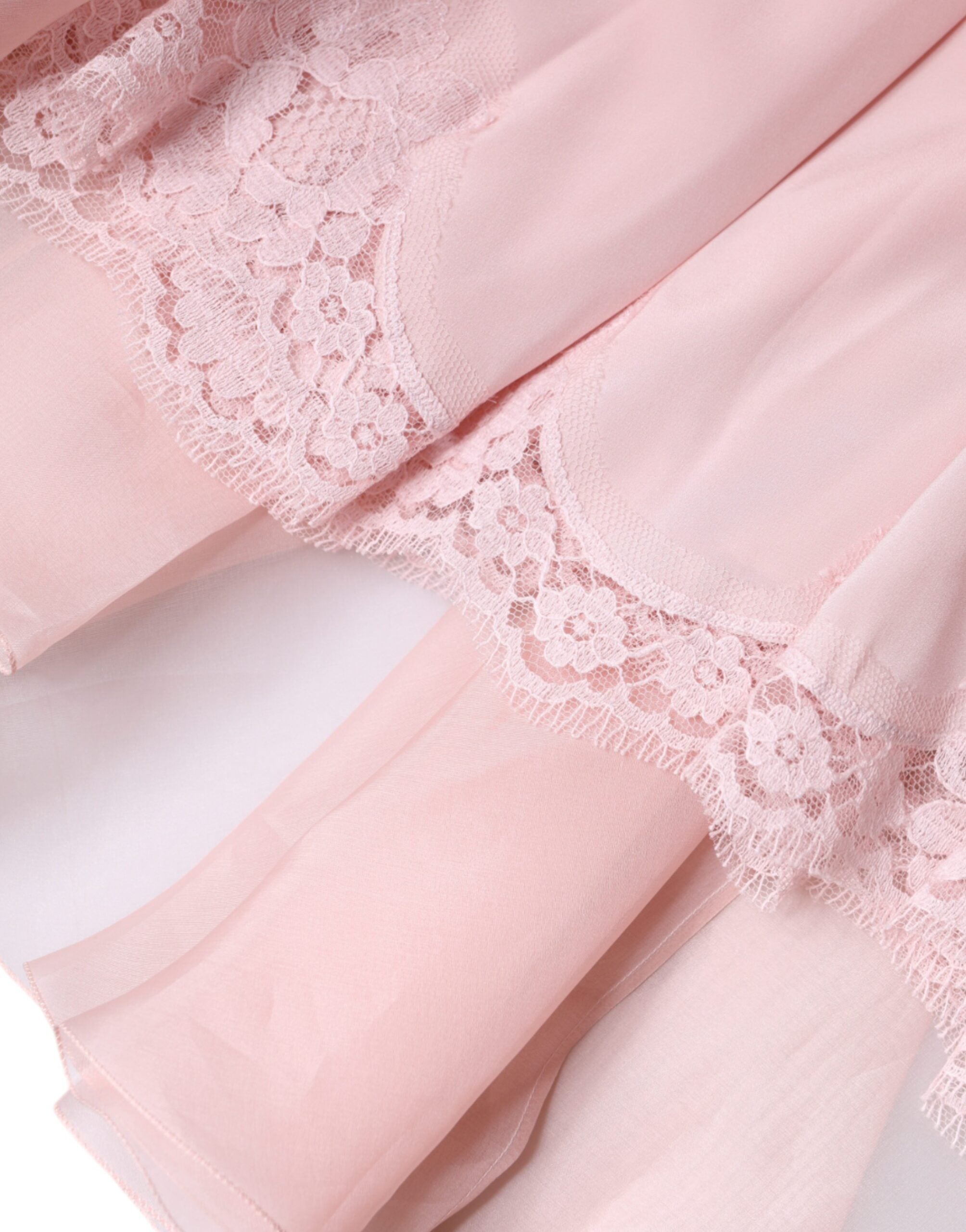 Dolce &amp; Gabbana Pink Silke Stropløs Maxi A-line kjolekjole