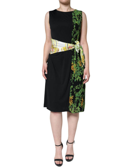 Roberto Cavalli Multicolor Floral Sheath Knee Length Dress - Hilstor