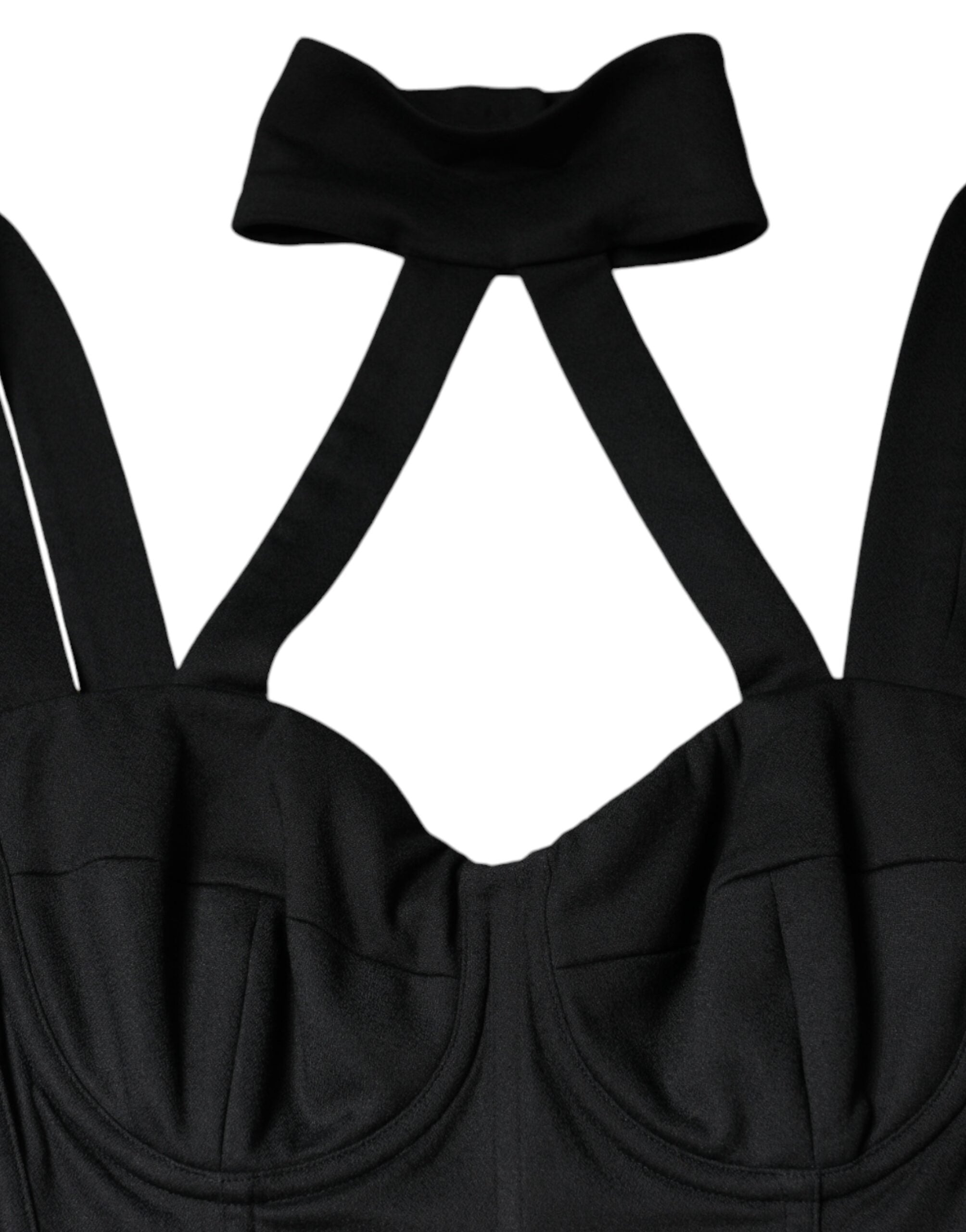 Dolce &amp; Gabbana Black Cut Out Ærmeløs Bodycon Mini-kjole