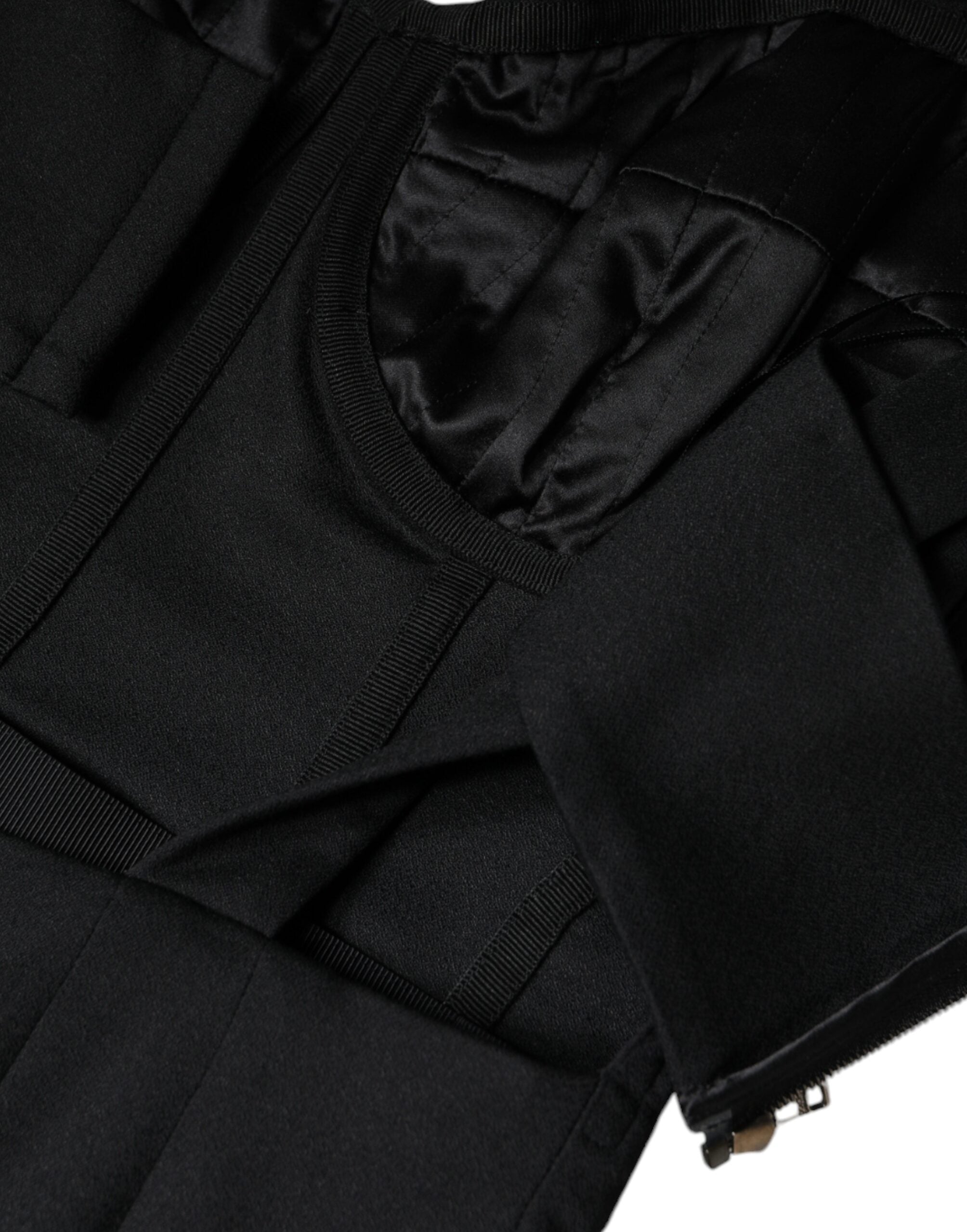 Dolce &amp; Gabbana Black Cut Out Ærmeløs Bodycon Mini-kjole