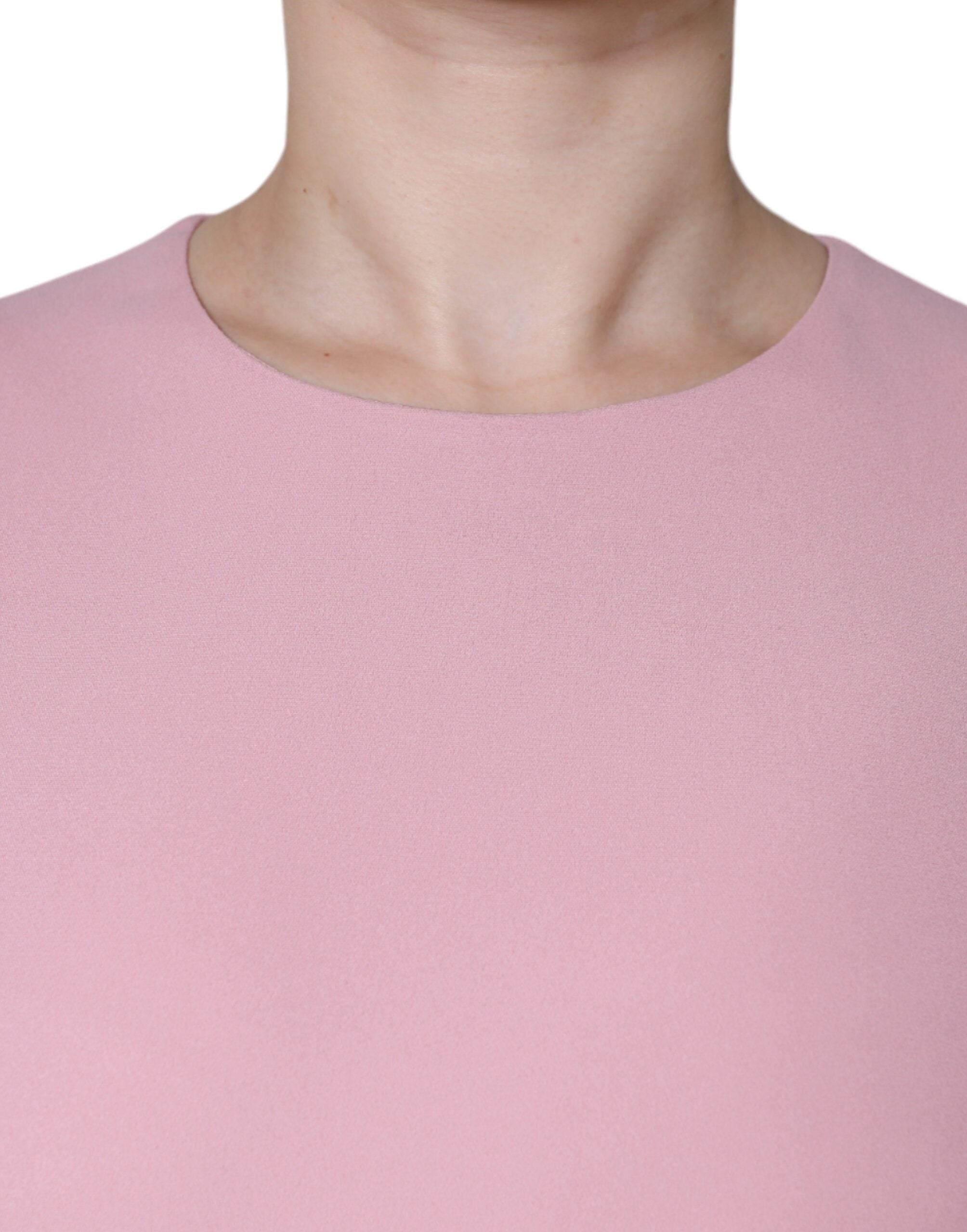 Dolce &amp; Gabbana Pink A-line Viscose Kjole med 3/4 ærmer