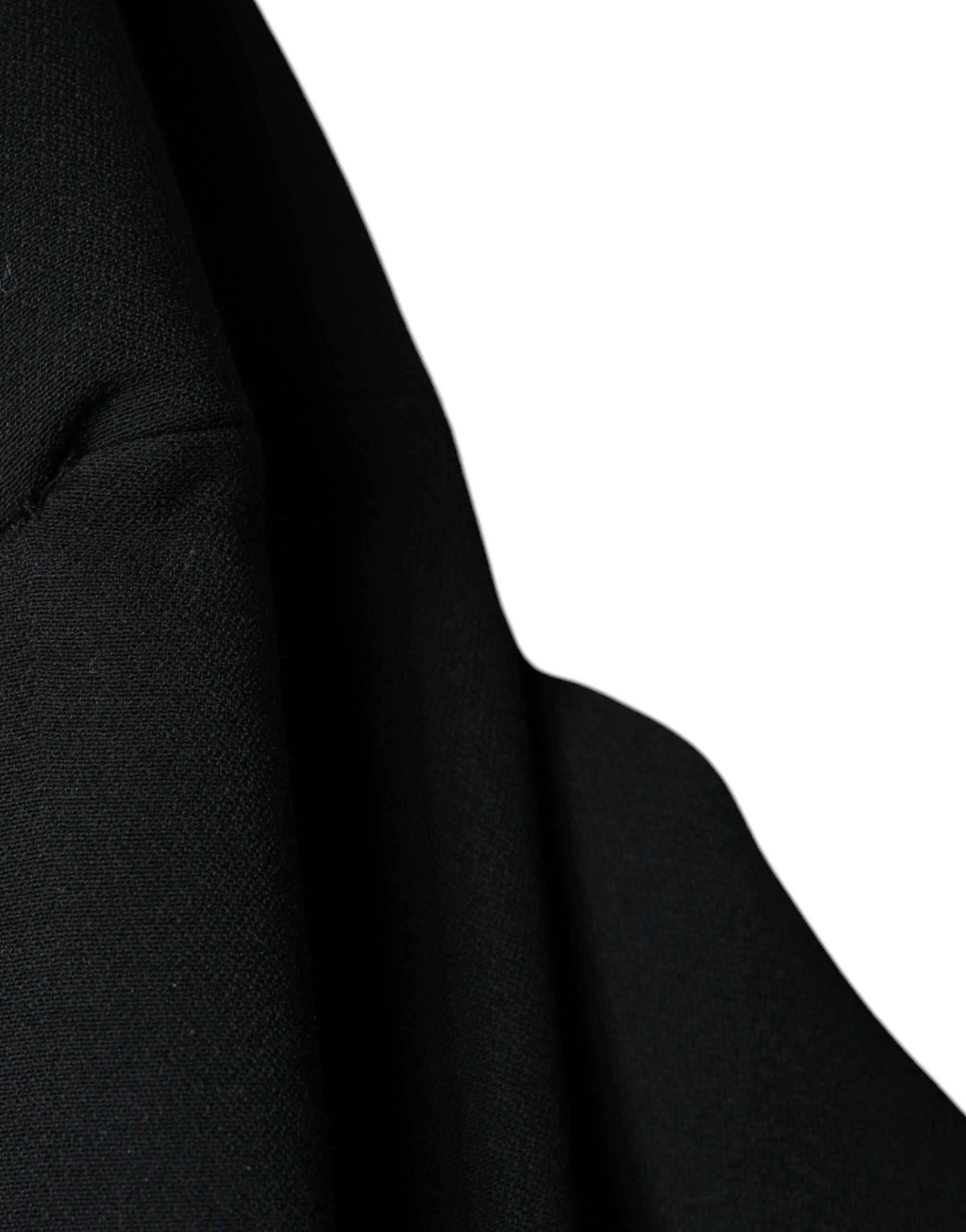 Dolce &amp; Gabbana sort dobbeltradet trenchcoat-jakke