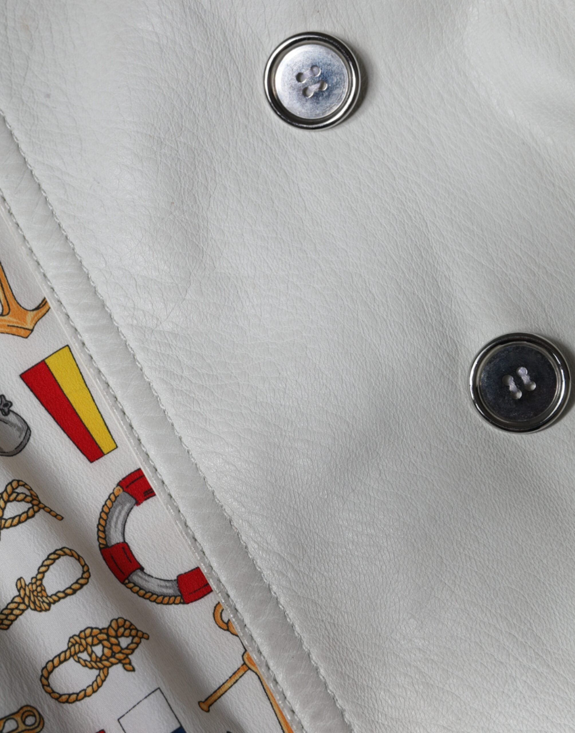 Dolce &amp; Gabbana hvid dobbeltradet blazerjakke