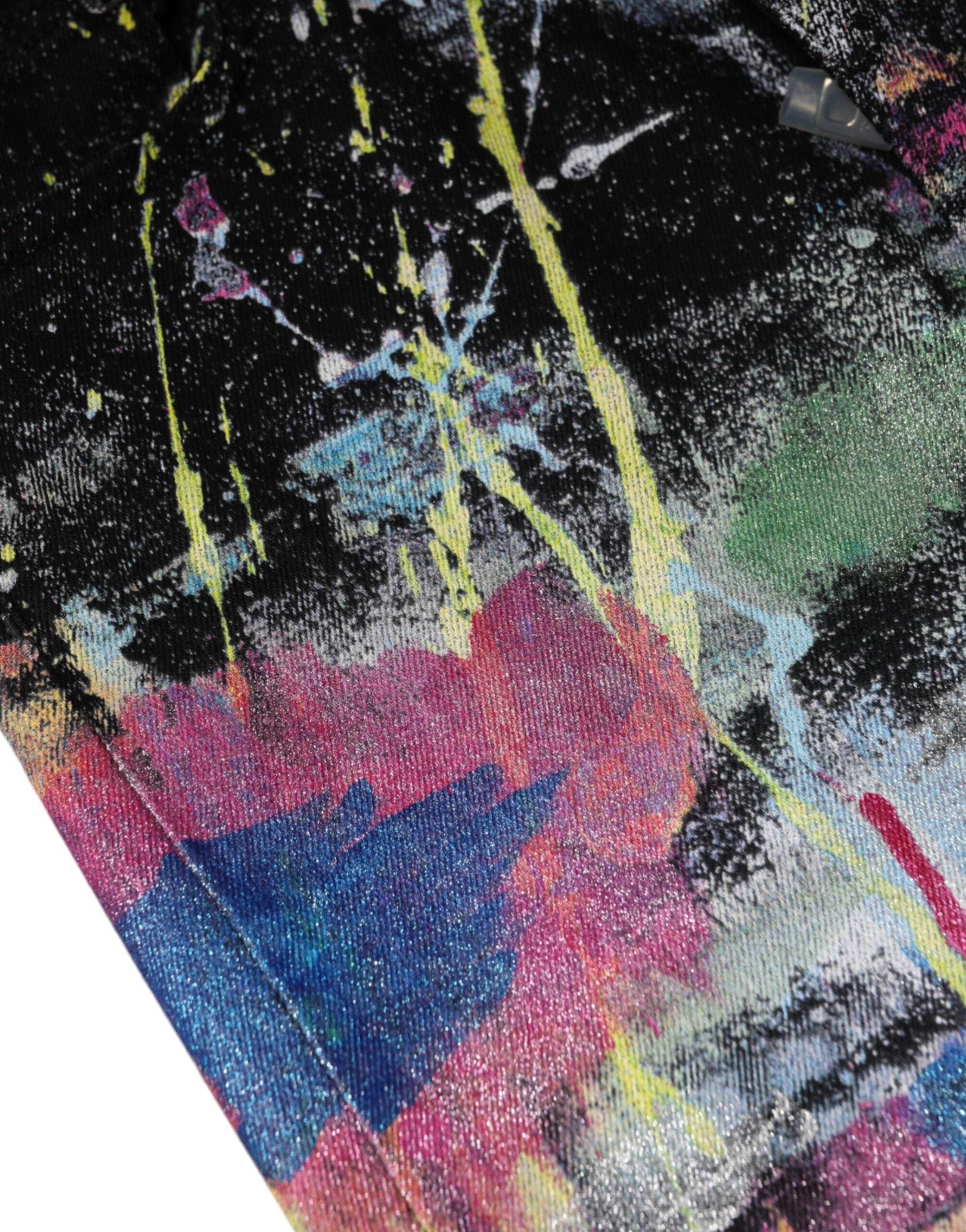 Dolce & Gabbana Multicolor Splatter Paint Cotton Skinny Denim Jeans - Hilstor