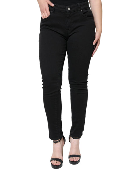 Dolce & Gabbana Black Cotton Stretch Skinny Denim Jeans - Hilstor