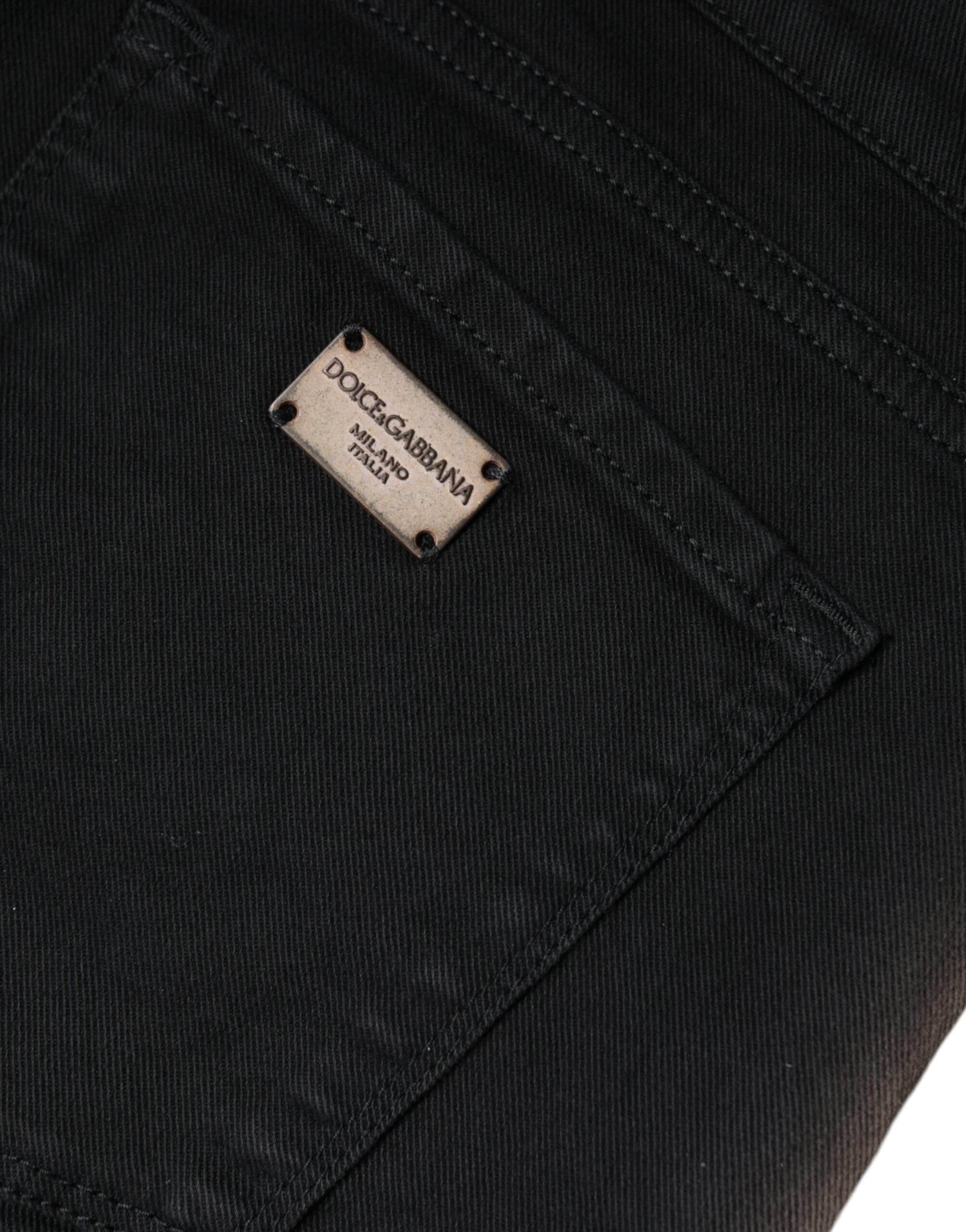 Dolce & Gabbana Black Cotton Stretch Skinny Denim Jeans - Hilstor