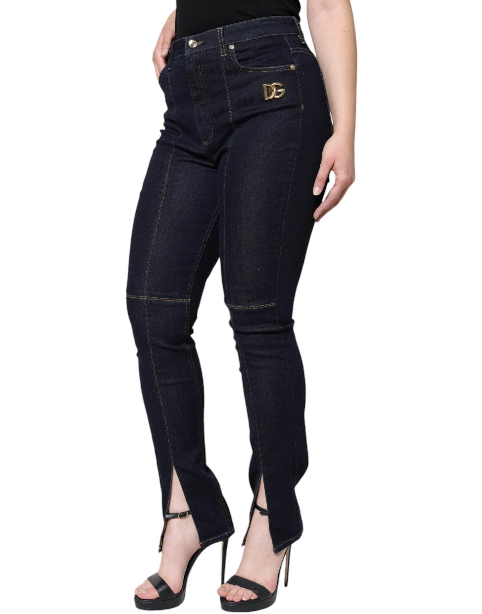 Dolce & Gabbana Black Cotton Blend Skinny Denim Jeans - Hilstor