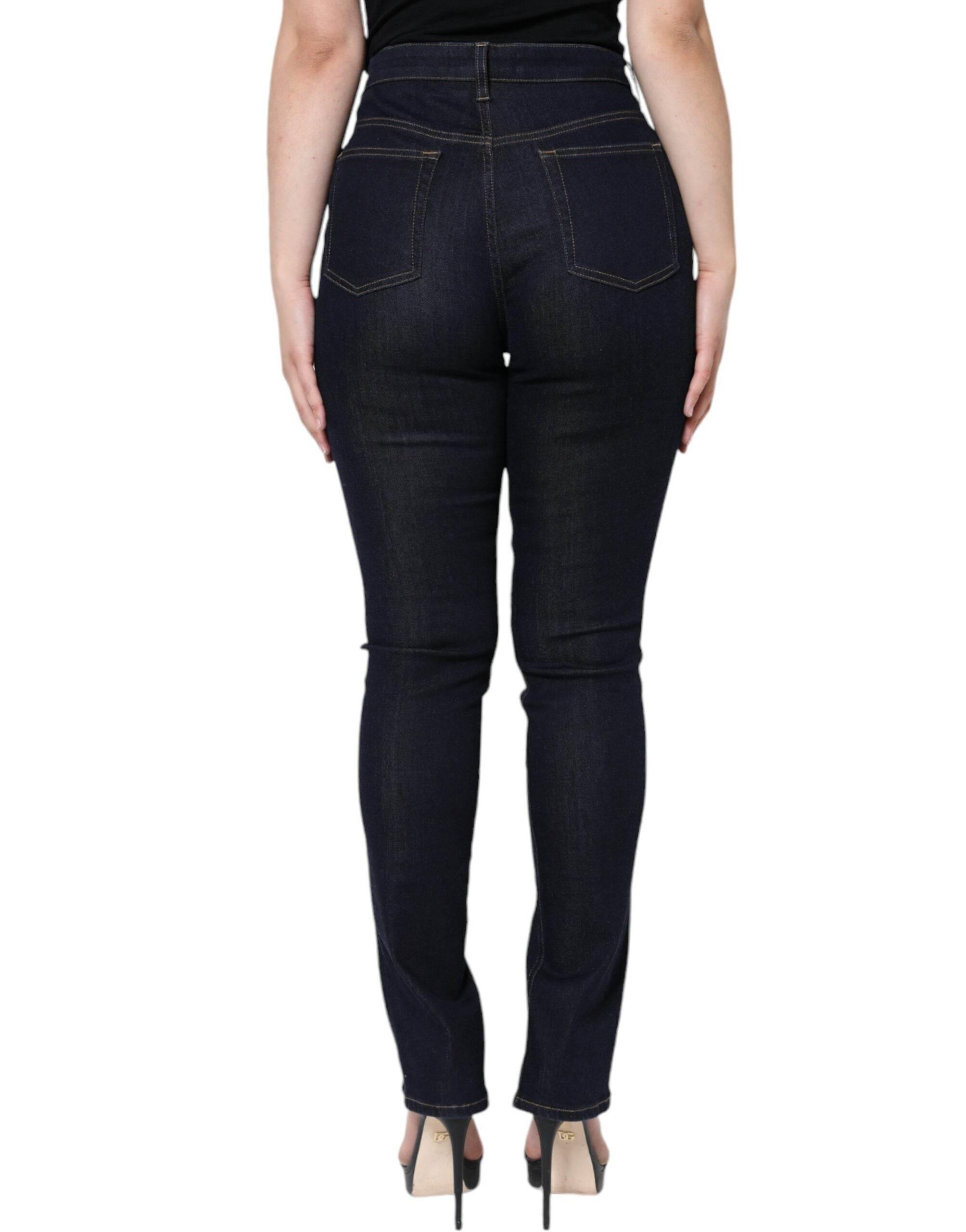 Dolce & Gabbana Black Cotton Blend Skinny Denim Jeans - Hilstor