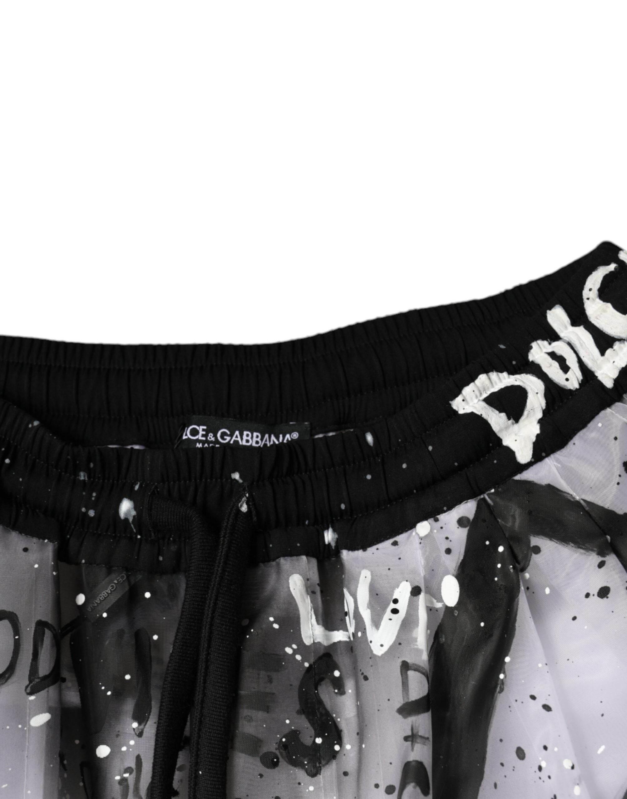 Dolce & Gabbana White See Through Logo Cropped Cargo Pants - Hilstor