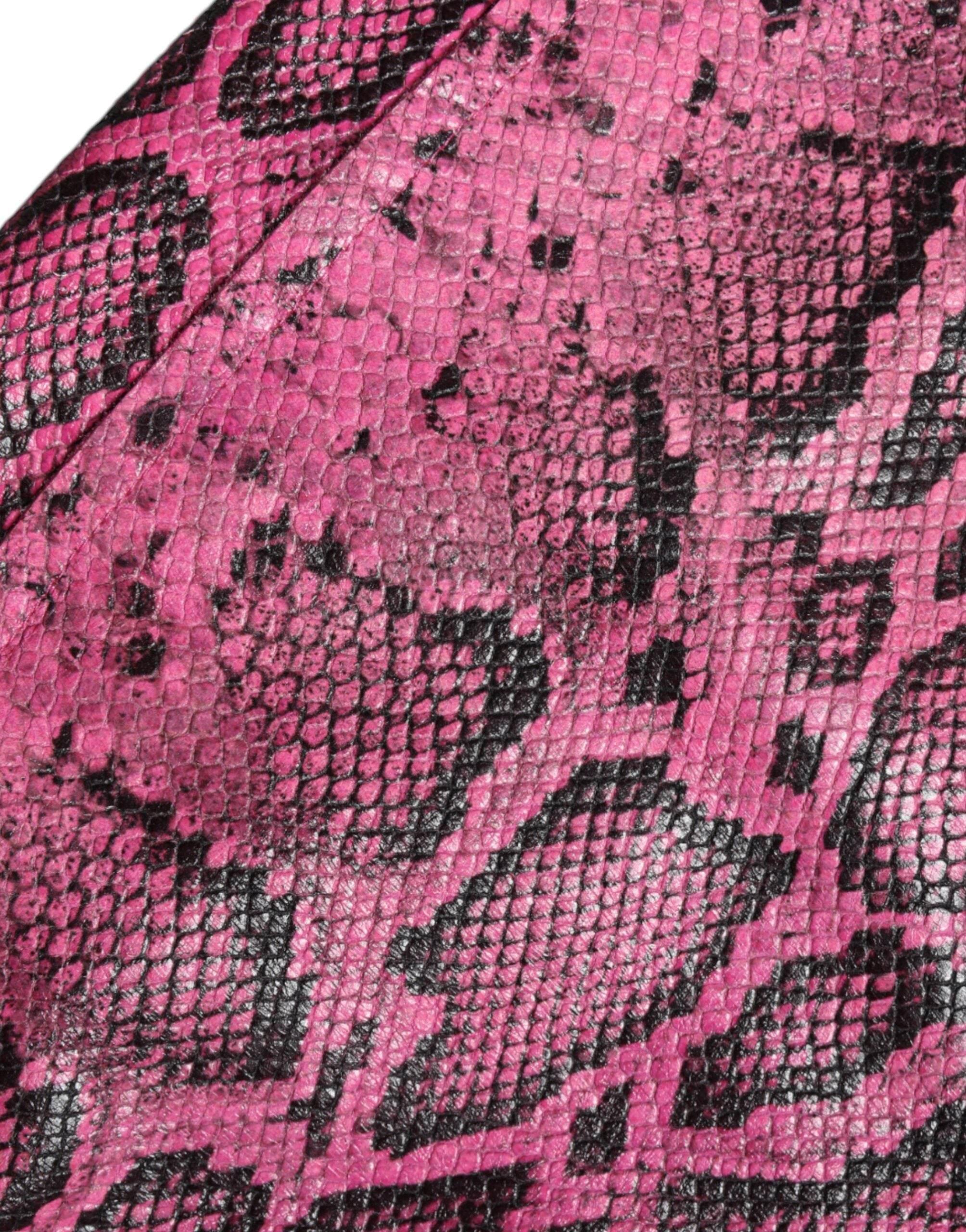 Dolce & Gabbana Pink Leather High Waist Hot Pants Shorts - Hilstor