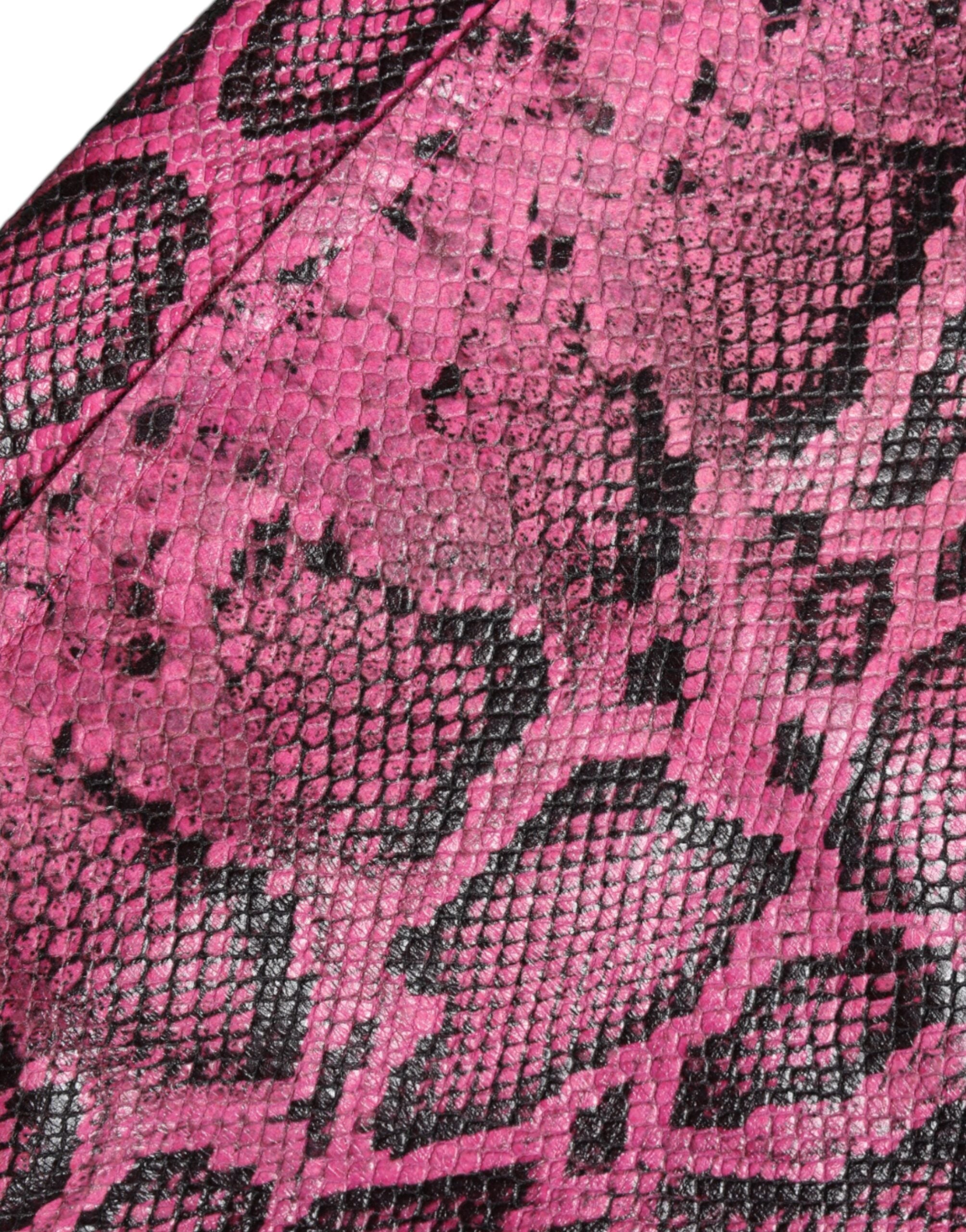 Dolce &amp; Gabbana Rosa Läderbyxor med Hög Midja