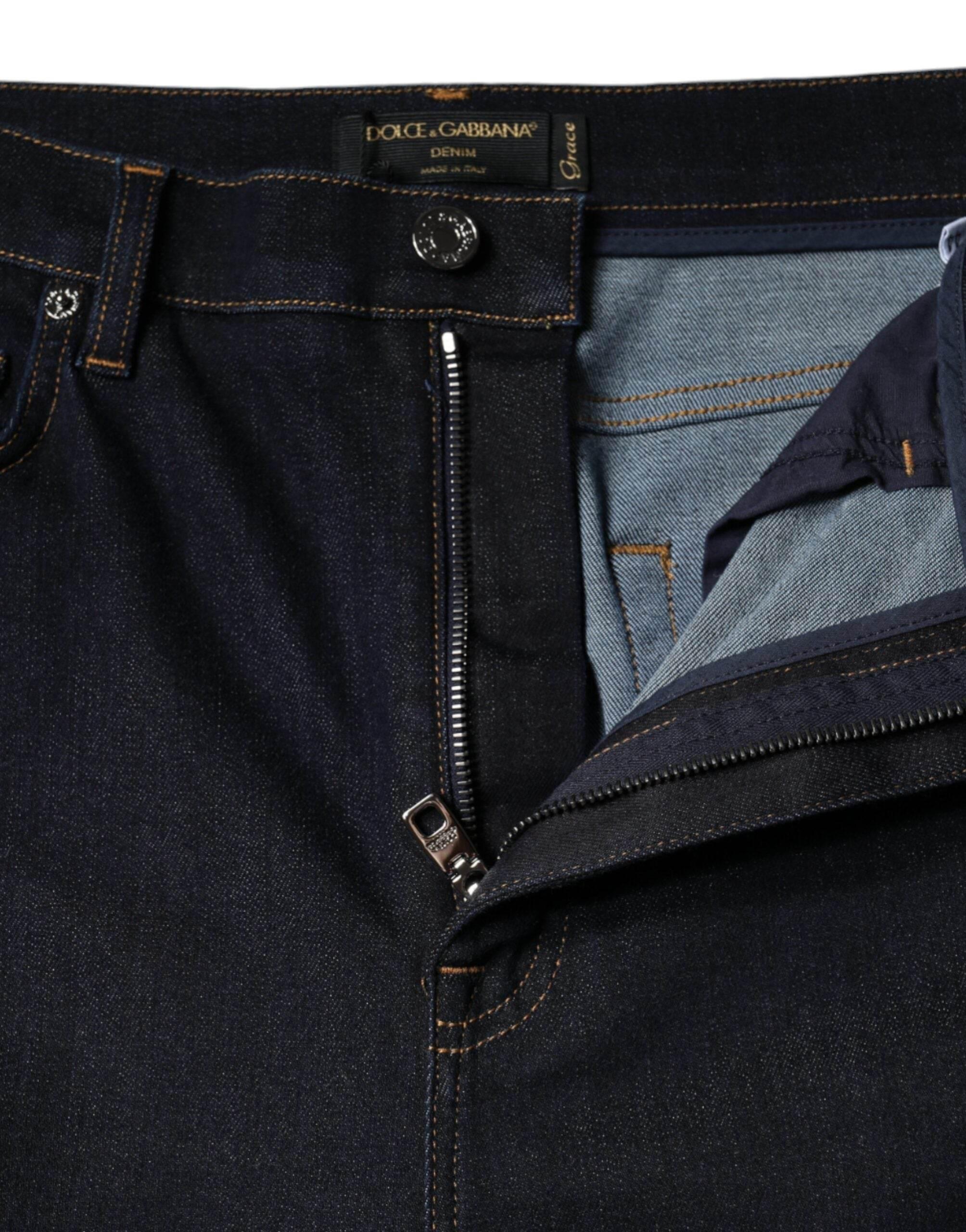 Dolce & Gabbana Black GRACE High Waist Skinny Denim Jeans - Hilstor