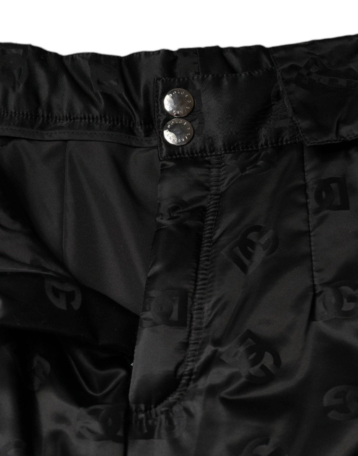 Dolce & Gabbana Black Quilted High Waist Women Wide Leg Pants - Hilstor