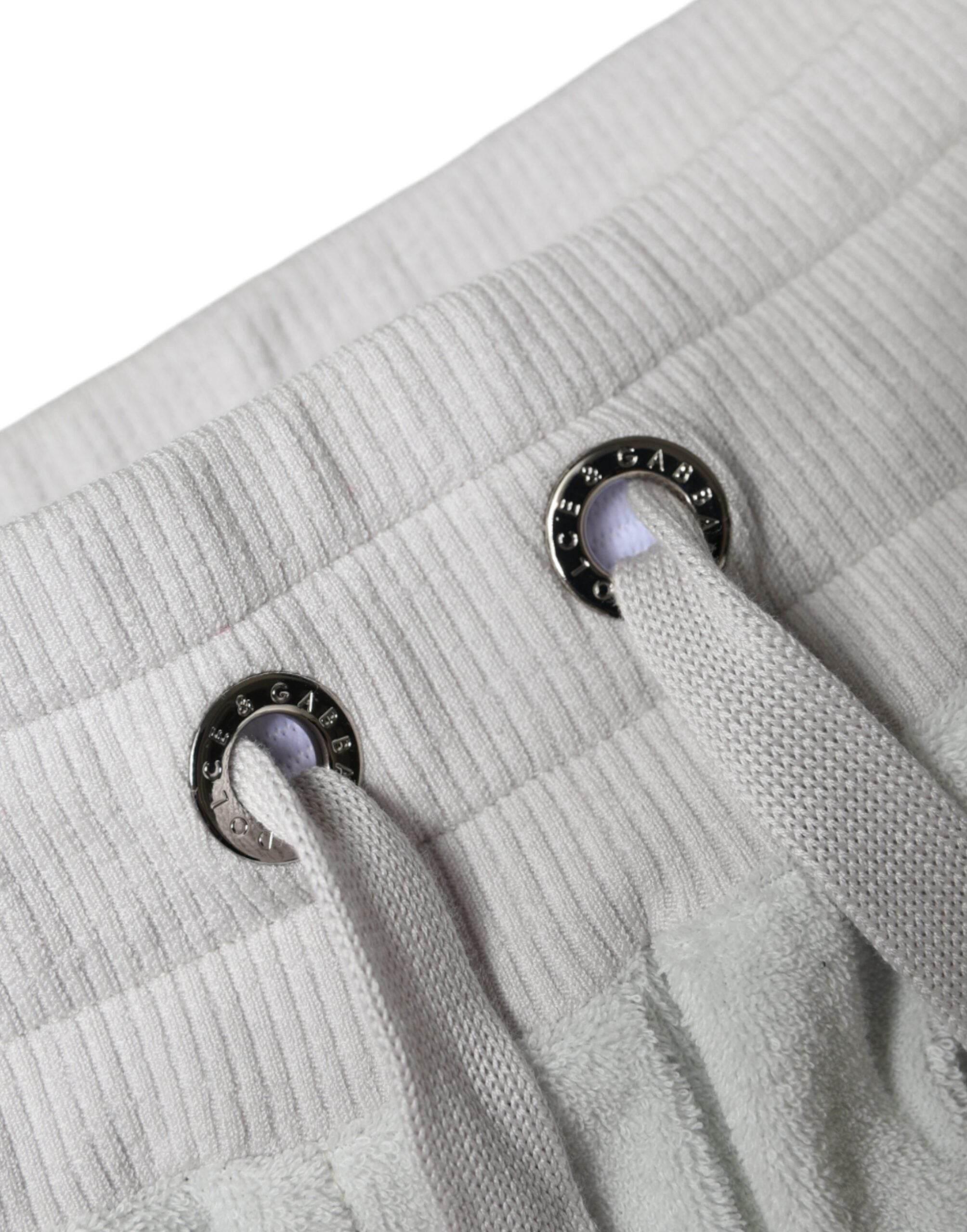 Dolce & Gabbana White Nylon Jogger Sweatpants Pants - Hilstor