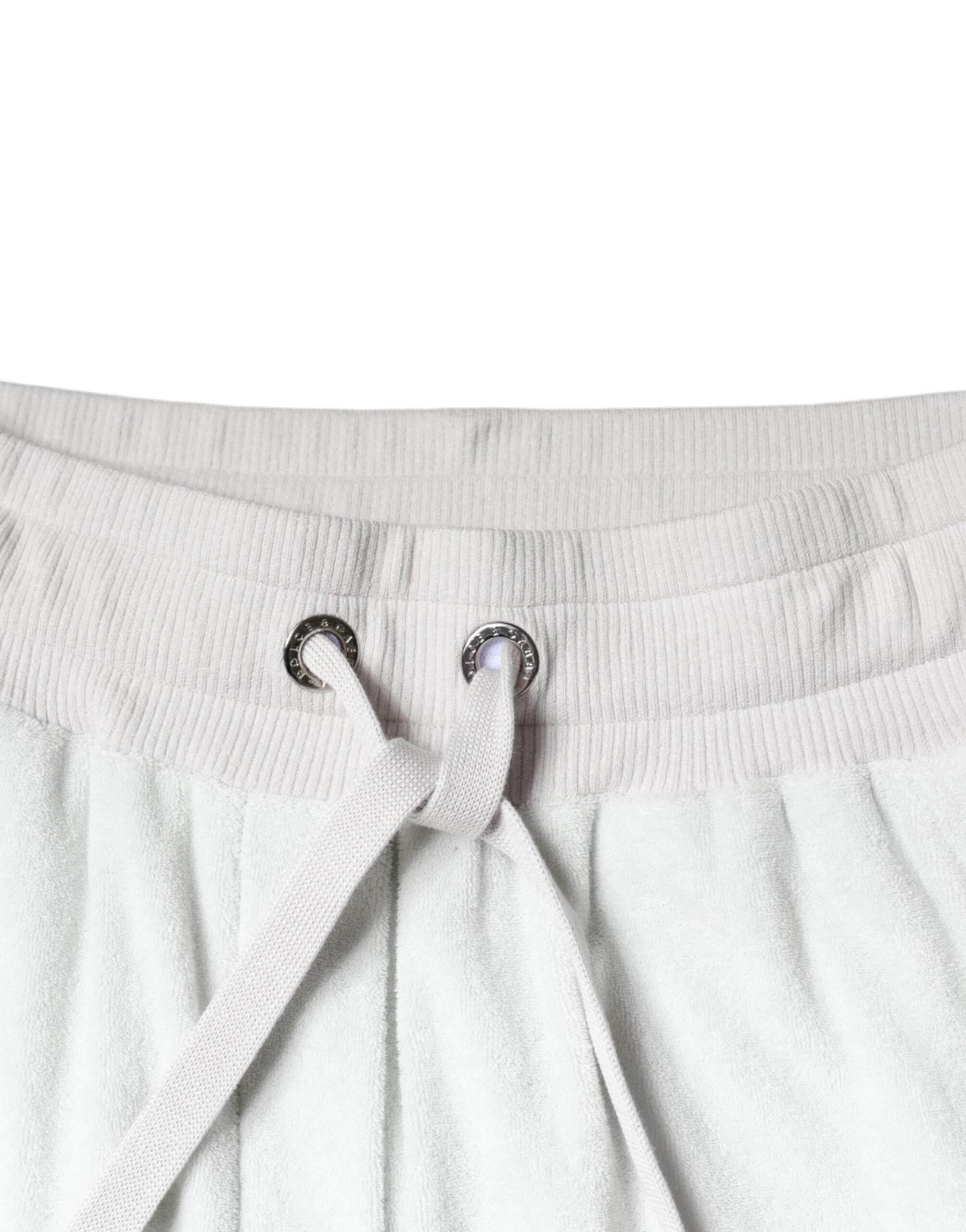 Dolce & Gabbana White Nylon Jogger Sweatpants Pants - Hilstor