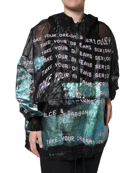 Dolce & Gabbana Multicolor Print Hooded Sweatshirt Sweater - Hilstor