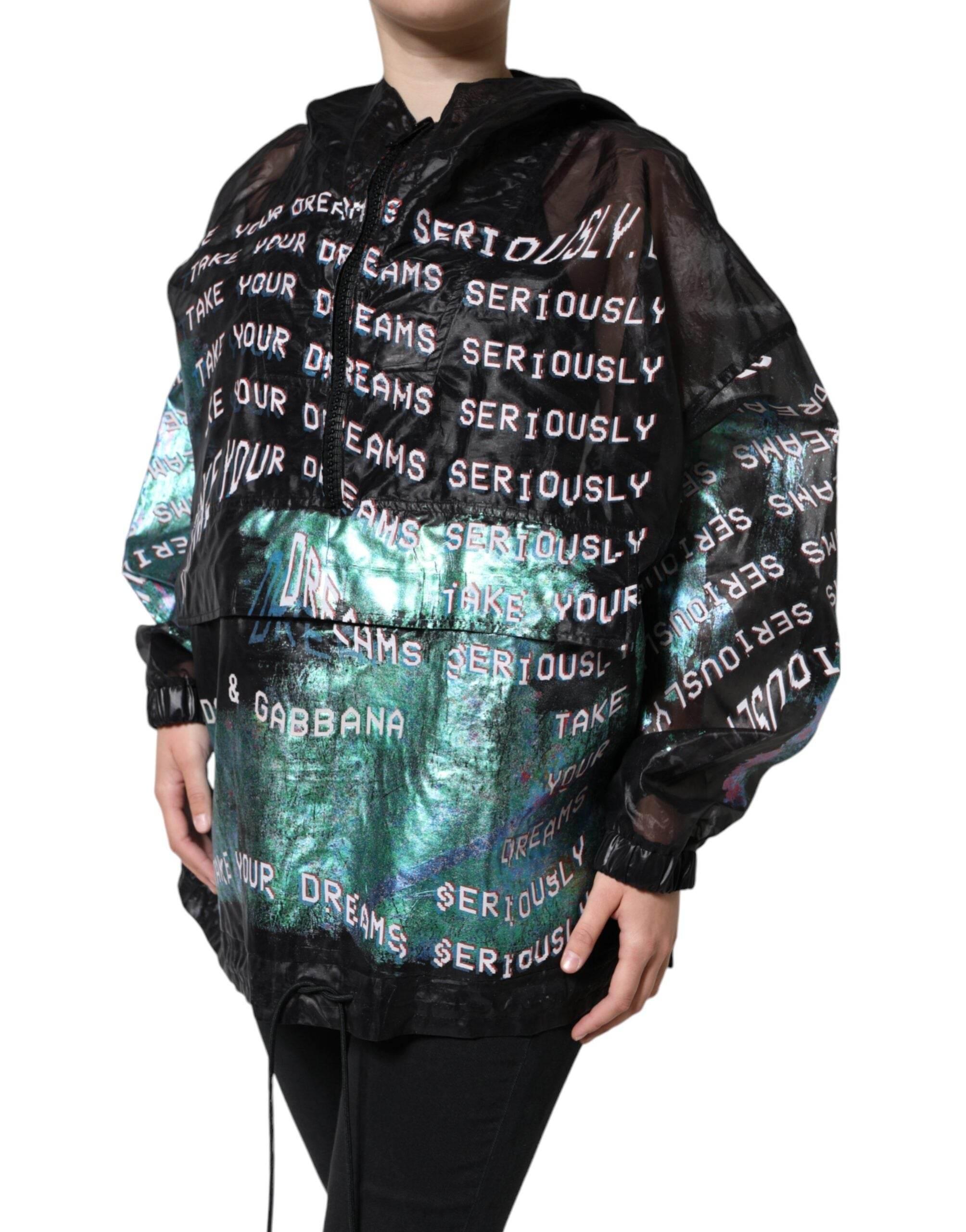 Dolce & Gabbana Multicolor Print Hooded Sweatshirt Sweater - Hilstor