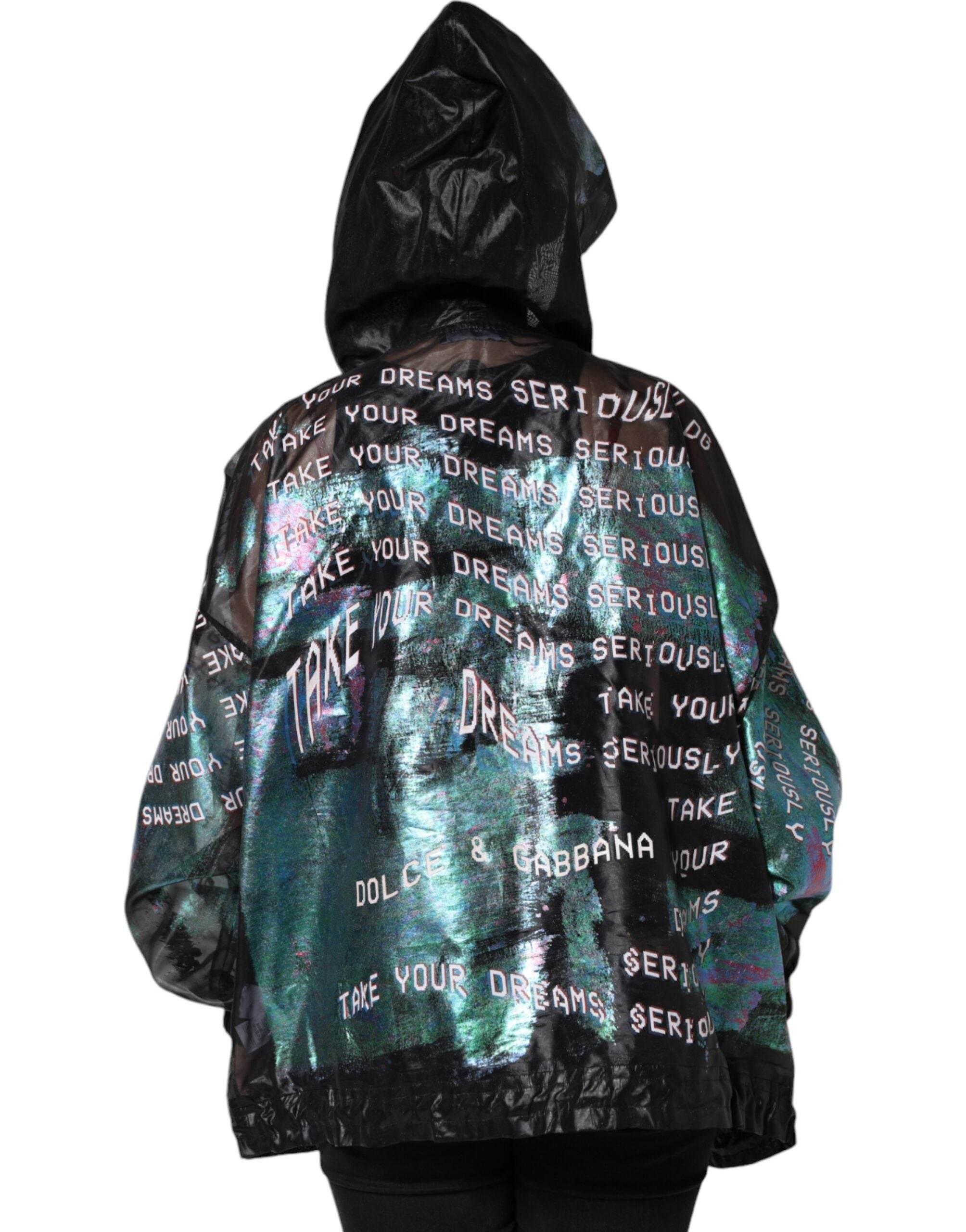 Dolce & Gabbana Multicolor Print Hooded Sweatshirt Sweater - Hilstor