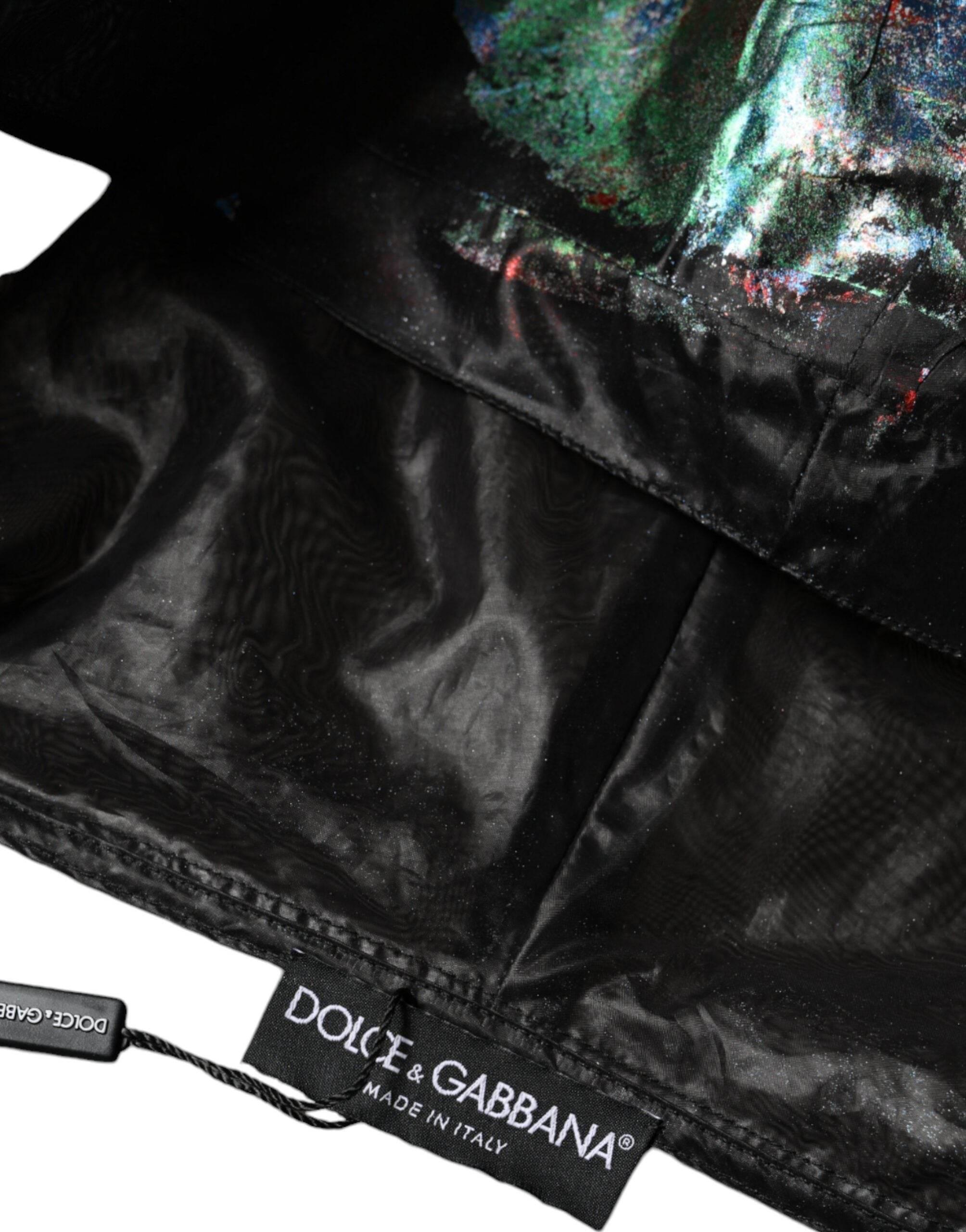 Dolce & Gabbana Multicolor Print Hooded Sweatshirt Sweater - Hilstor