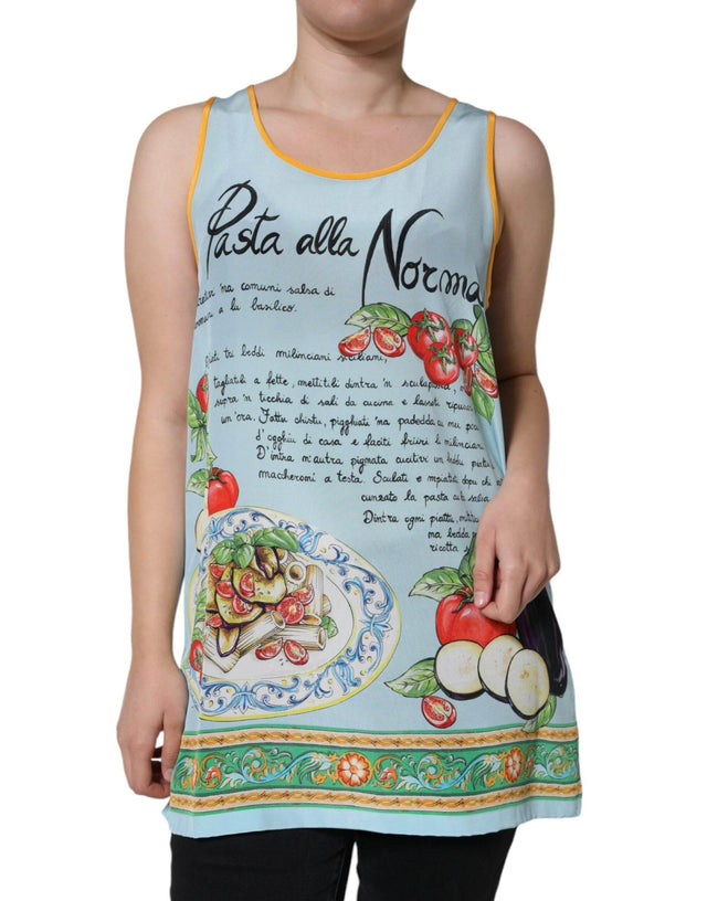 Dolce & Gabbana Multicolor Pasta Alla Norma Print Tank Top - Hilstor