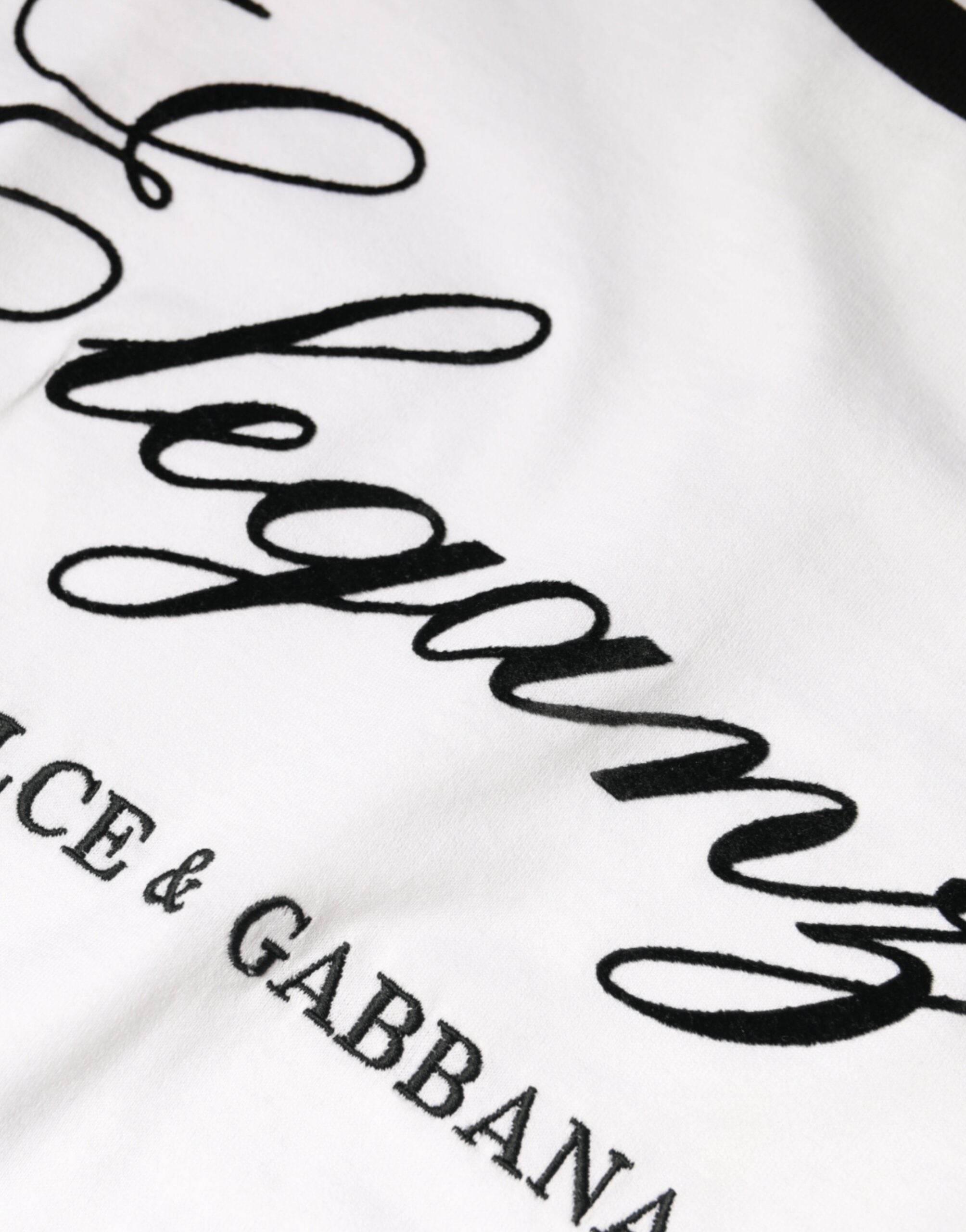 Dolce & Gabbana White Eleganza Print Cotton Short Sleeves T-shirt - Hilstor