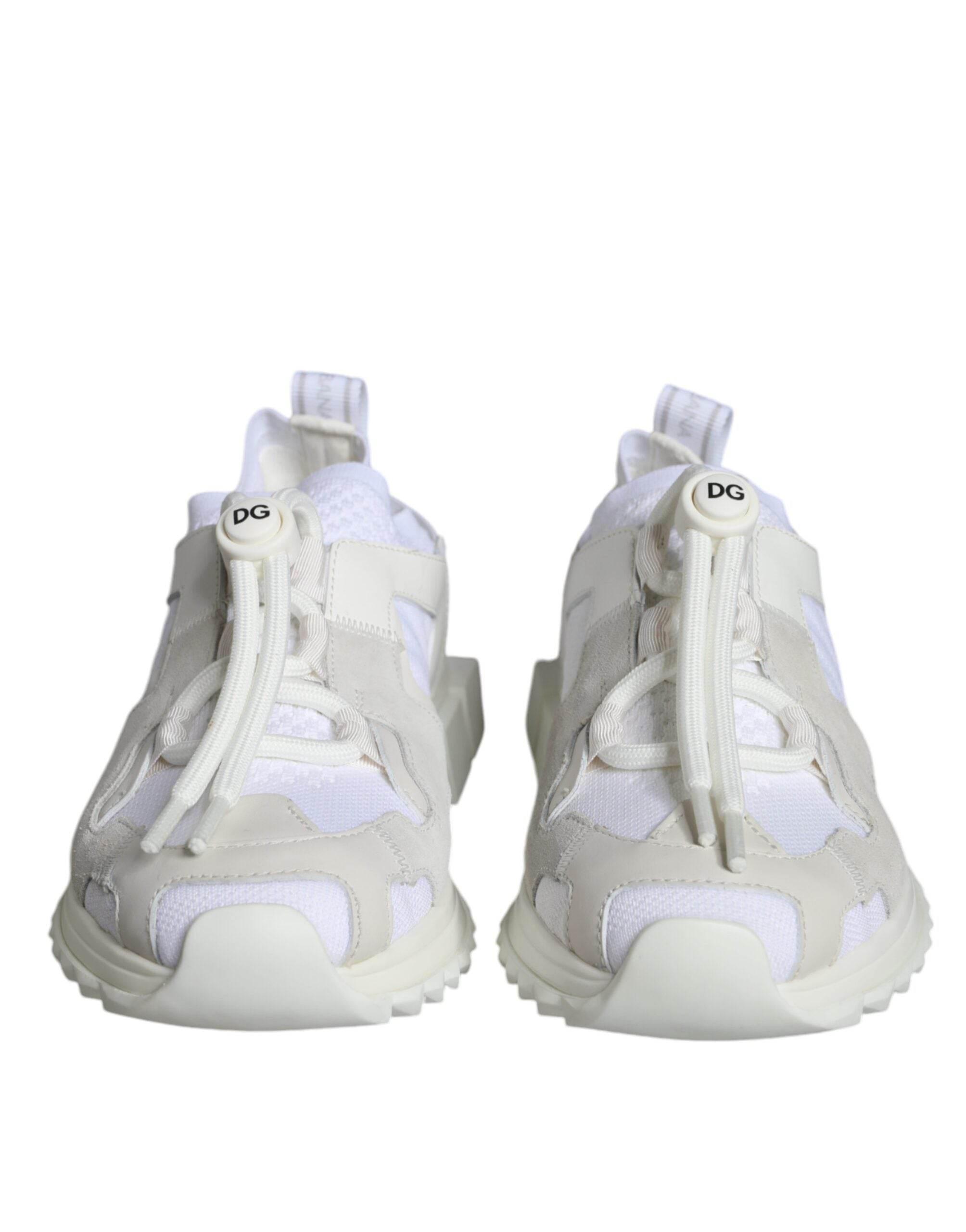 Dolce & Gabbana White Mesh Sorrento Trekking Sneakers Shoes - Hilstor