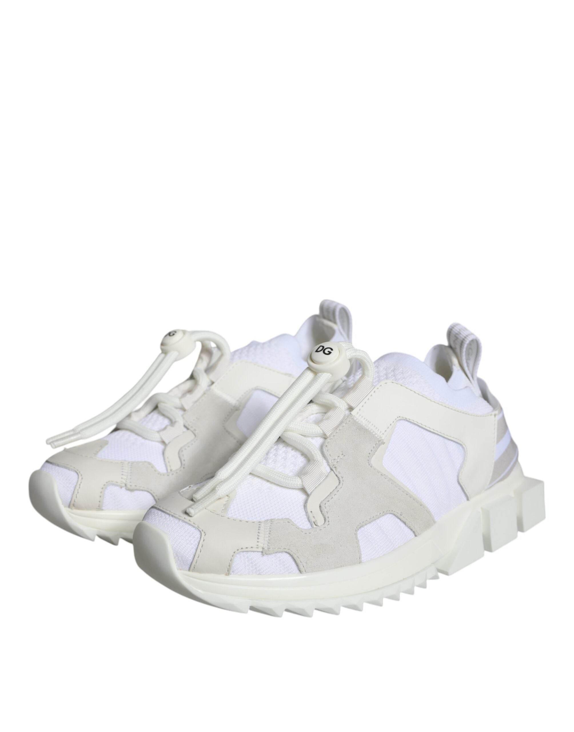 Dolce & Gabbana White Mesh Sorrento Trekking Sneakers Shoes - Hilstor