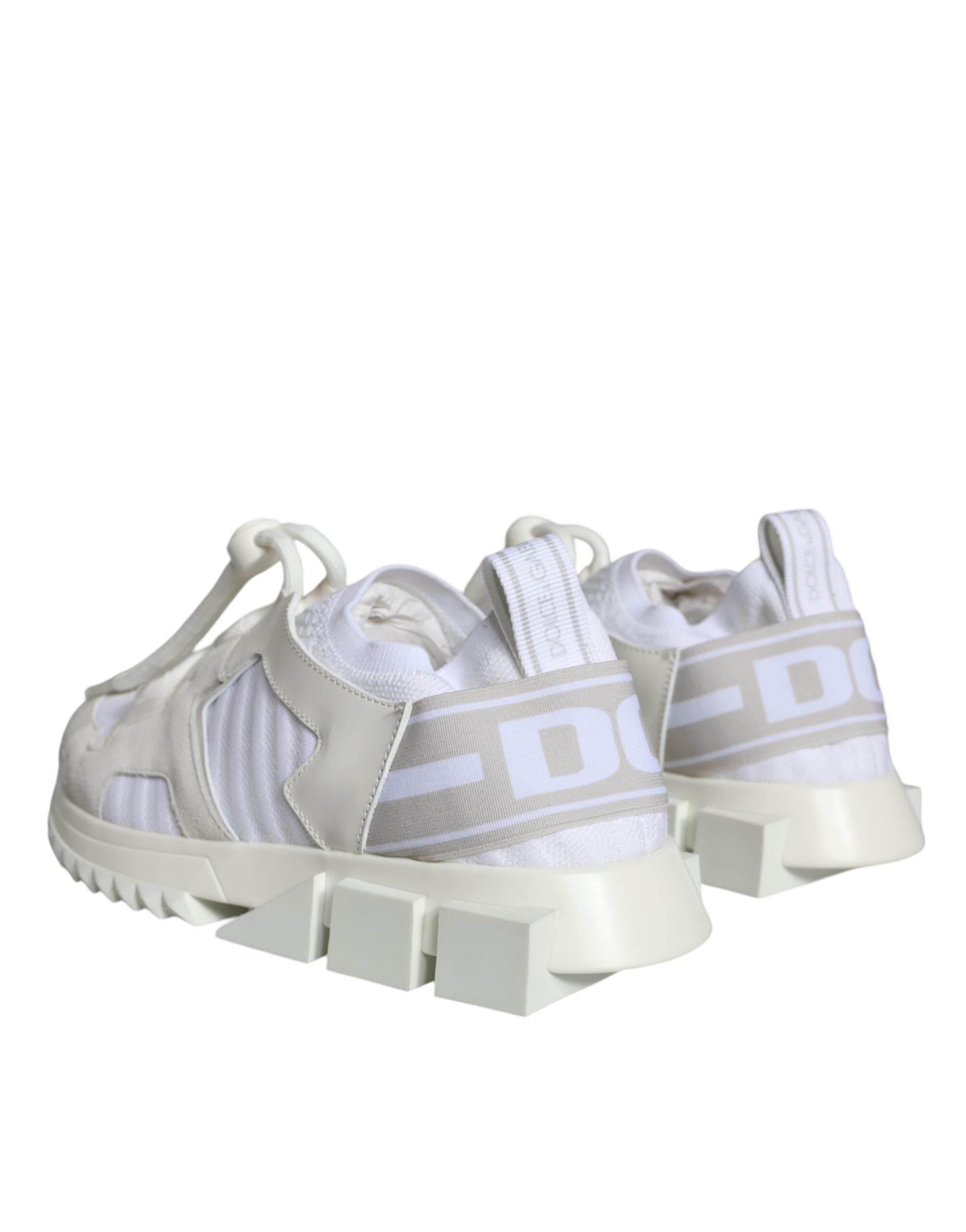 Dolce & Gabbana White Mesh Sorrento Trekking Sneakers Shoes - Hilstor