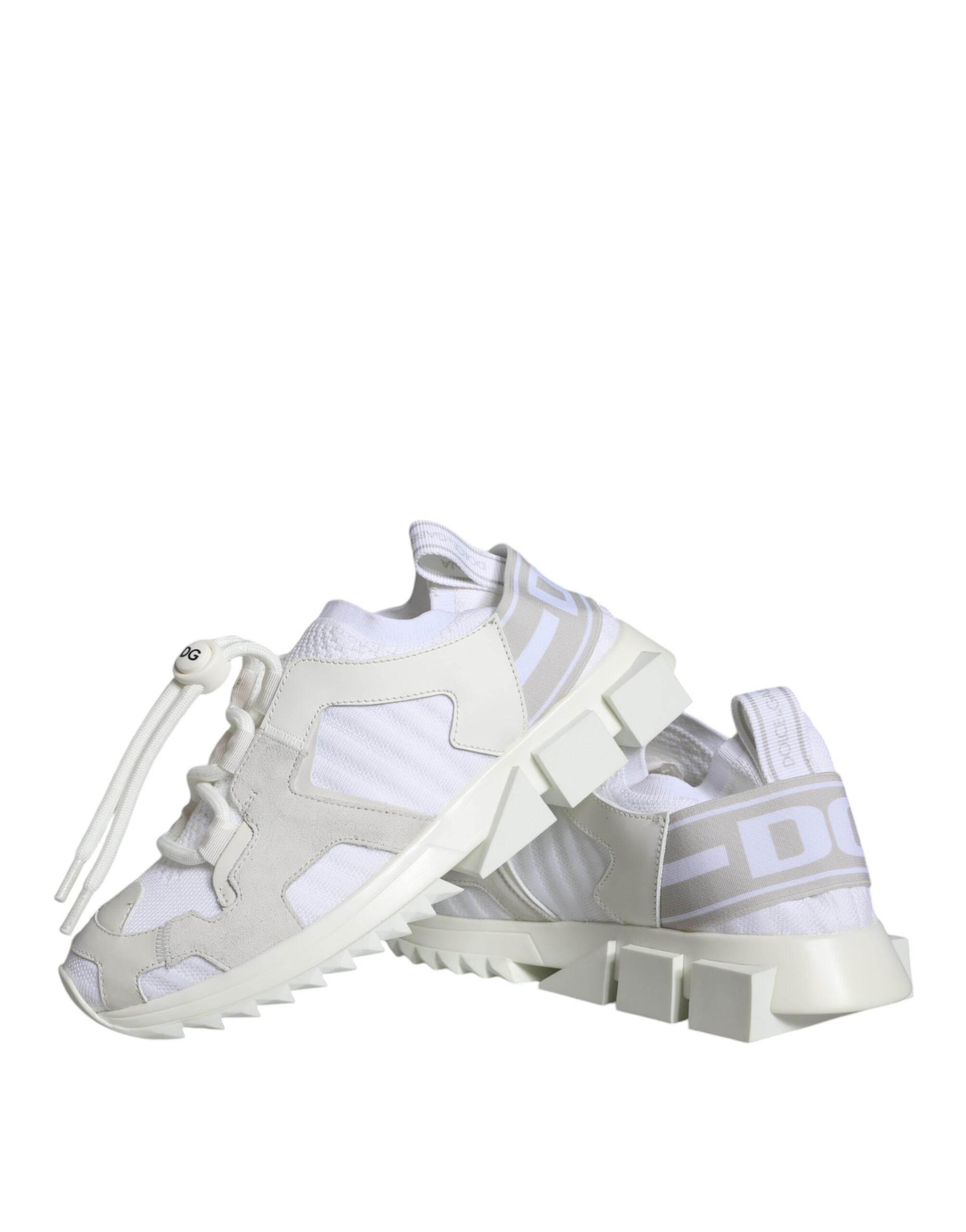 Dolce & Gabbana White Mesh Sorrento Trekking Sneakers Shoes - Hilstor