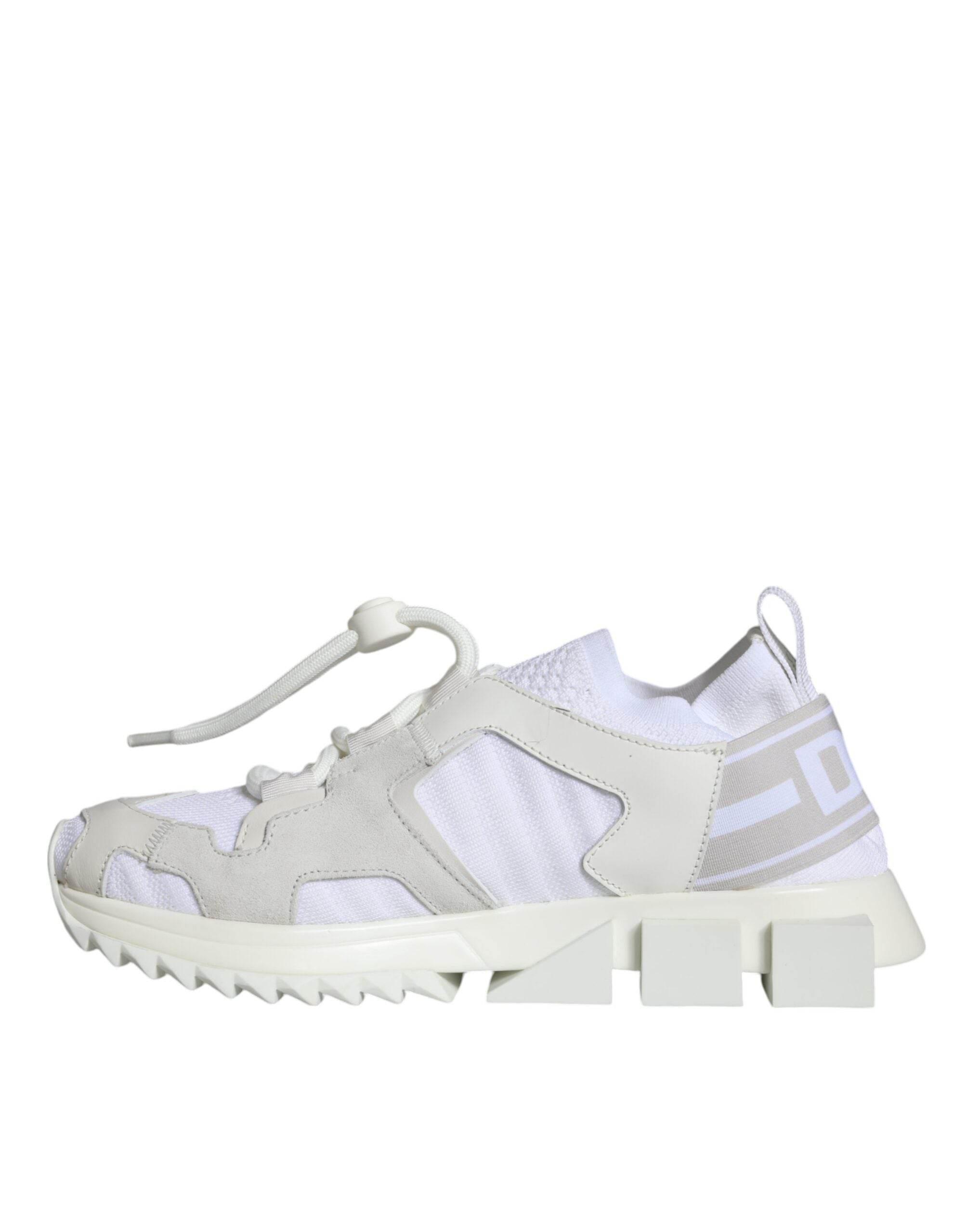 Dolce & Gabbana White Mesh Sorrento Trekking Sneakers Shoes - Hilstor