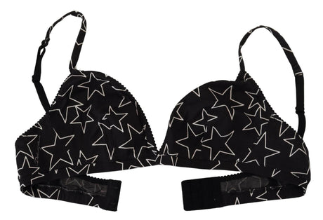 Dolce & Gabbana Black Millennials Star Non Wire Cotton Bra Underwear - Hilstor