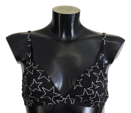 Dolce & Gabbana Black Millennials Star Non Wire Cotton Bra Underwear - Hilstor