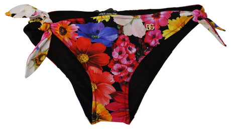 Dolce &amp; Gabbana Badedragt med sort blomsterprint Bikinibund-badetøj